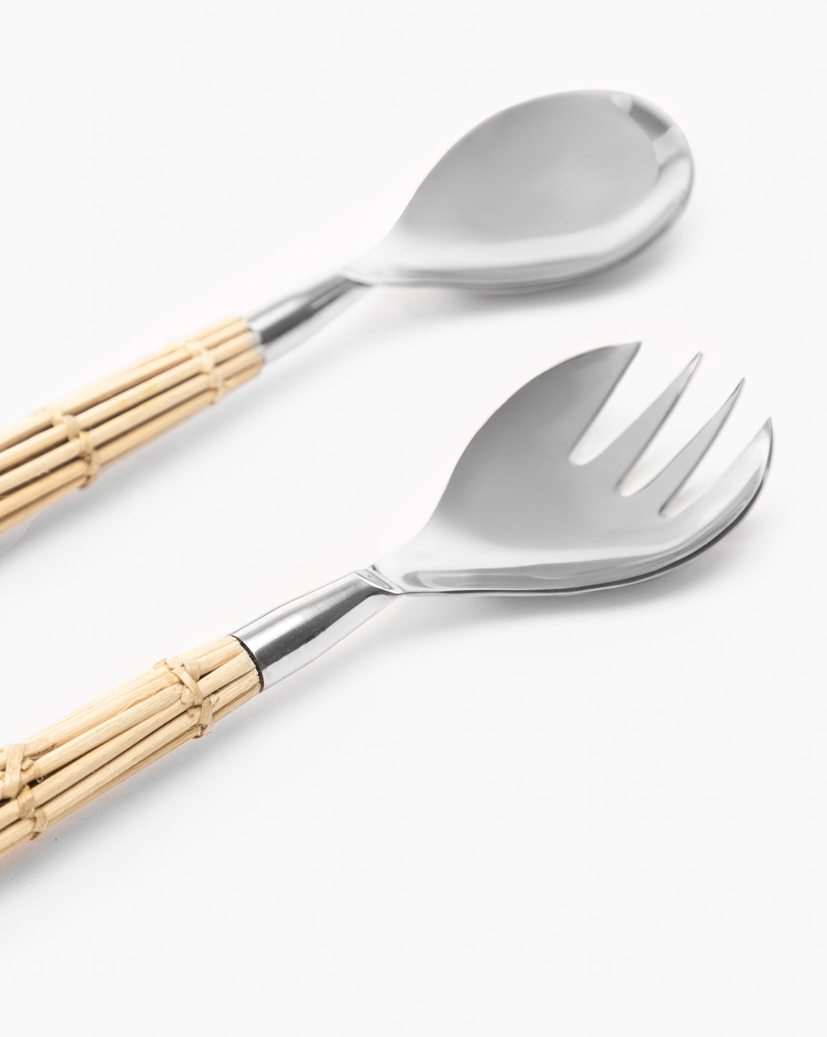 Rattan Salad Servers