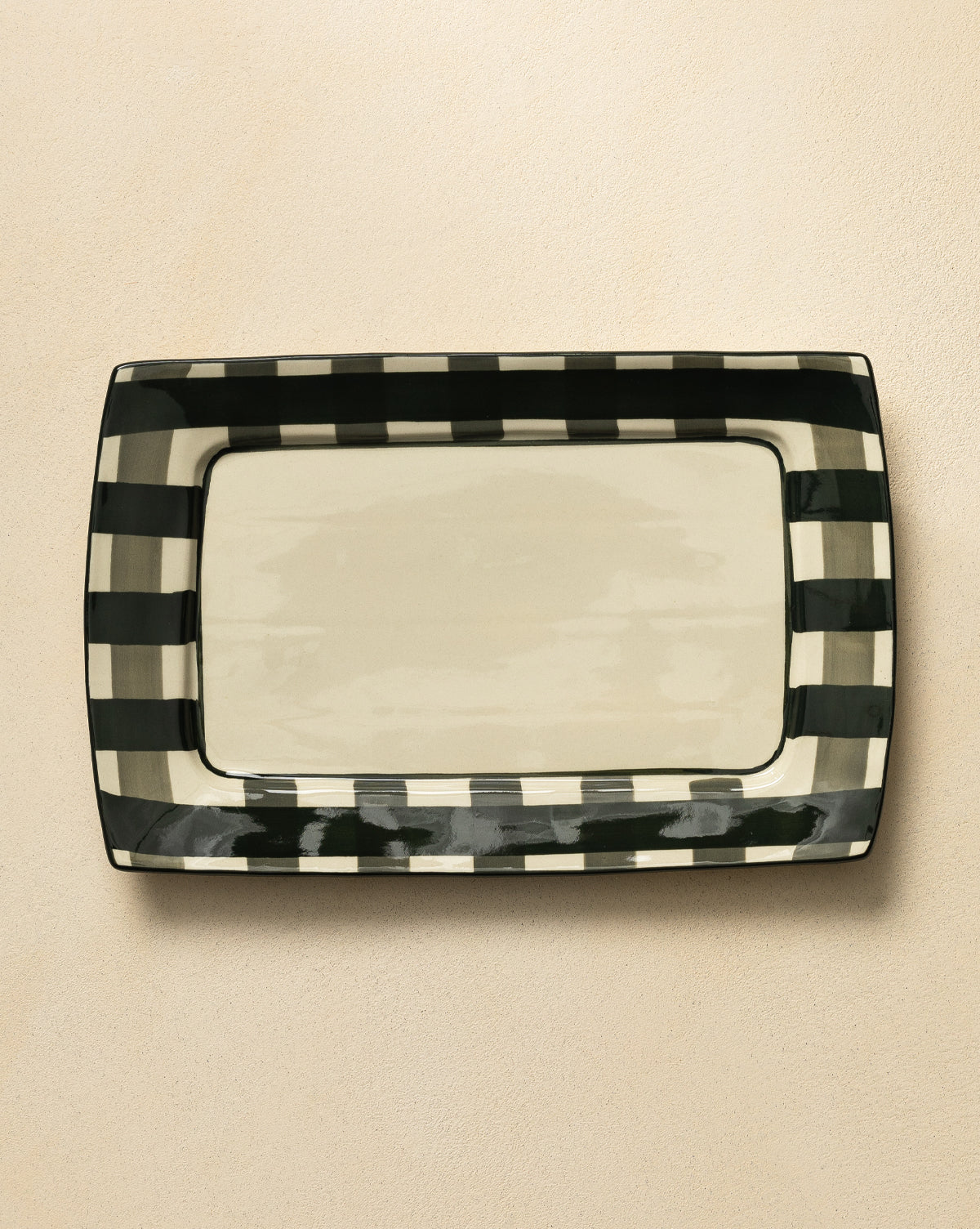 Regis Plaid Bordered Platters (Set of 2)