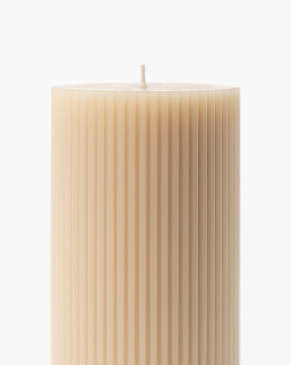 Ribbed Pillar Candle