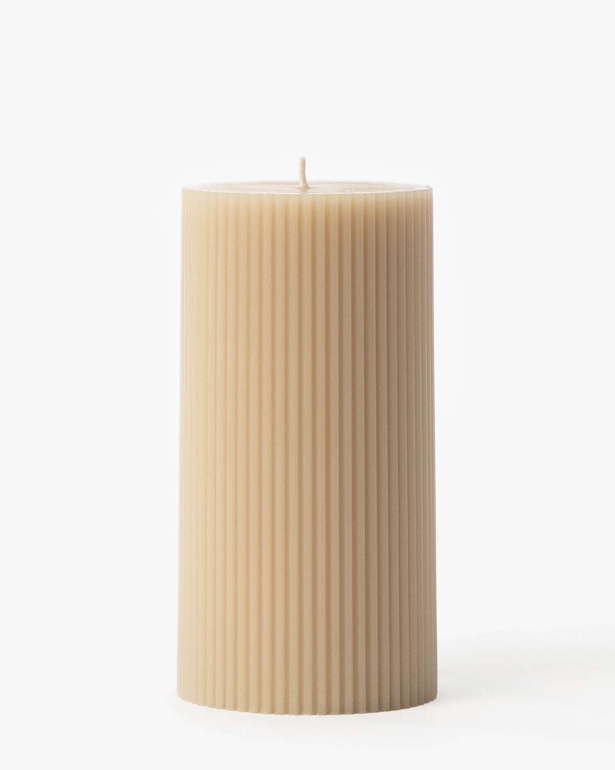 Ribbed Pillar Candle