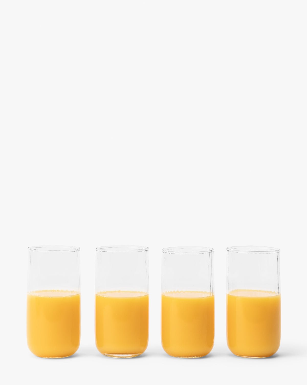 Ribbed Tall Drinking Glasses (Set of 4)