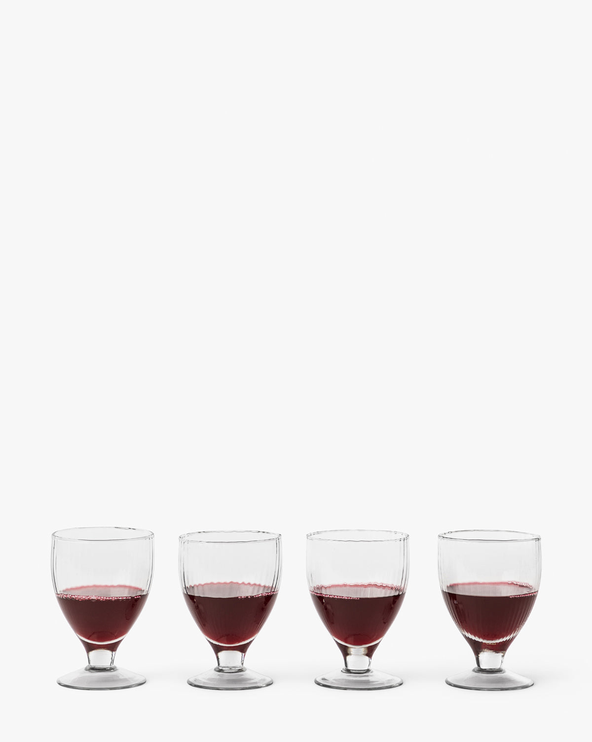 Ribbed Wine Glasses (Set of 4)