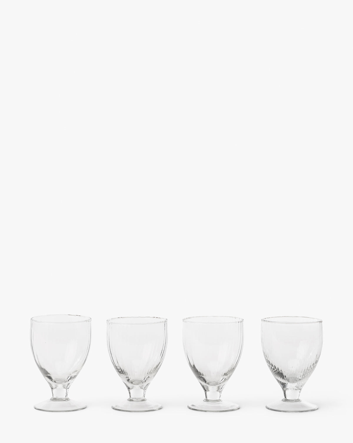 Ribbed Wine Glasses (Set of 4)