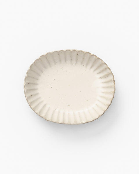 Scalloped Stoneware Dish