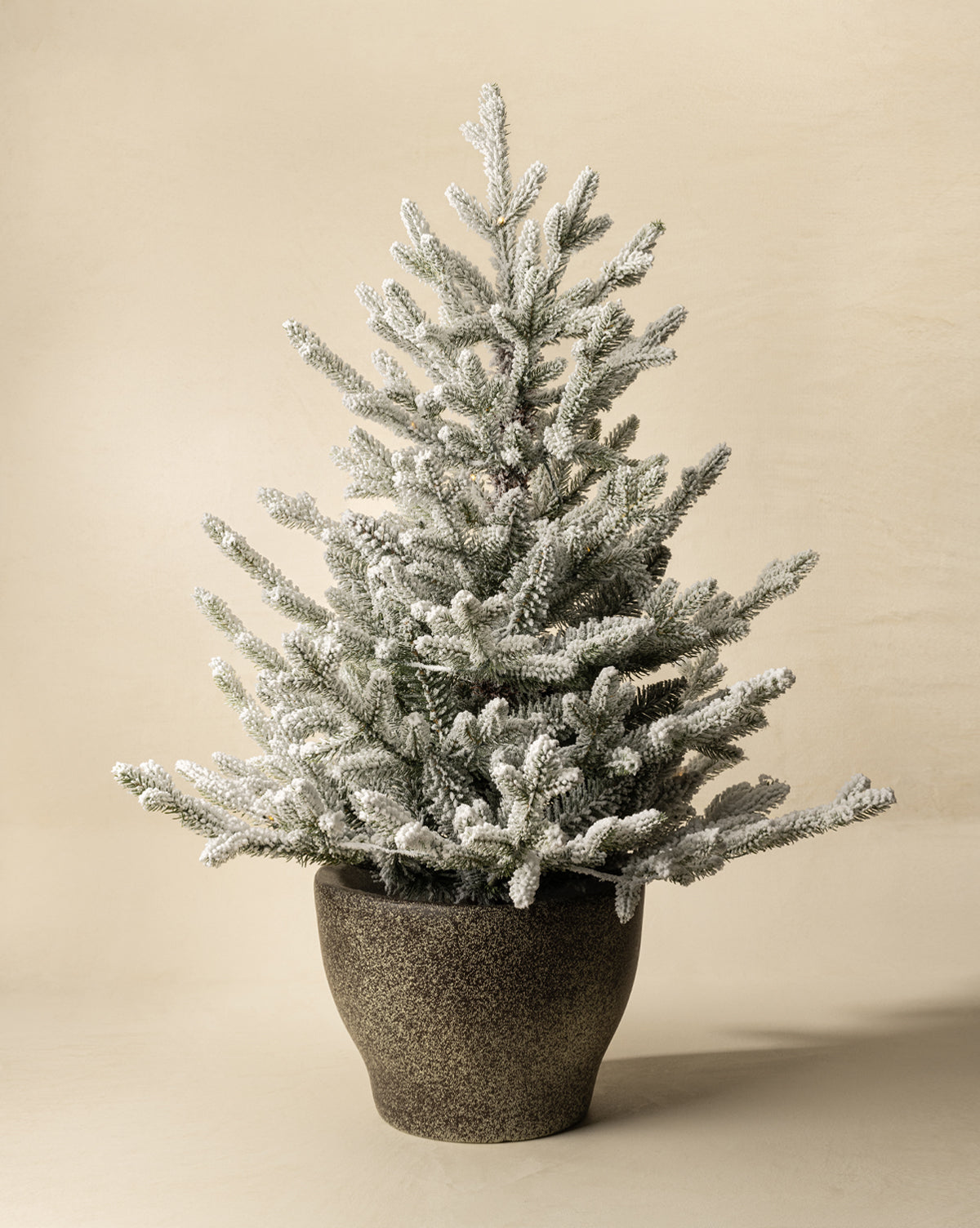 3' Snowy Norway Pre-Lit Potted Faux Tree