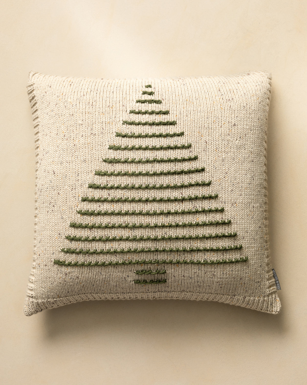 Speckled Knit Tree Pillow Cover