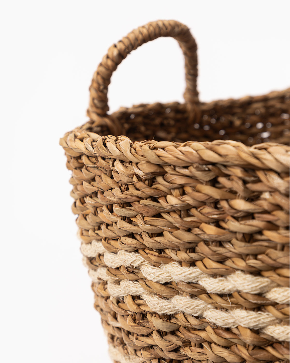 Striped Seagrass Basket