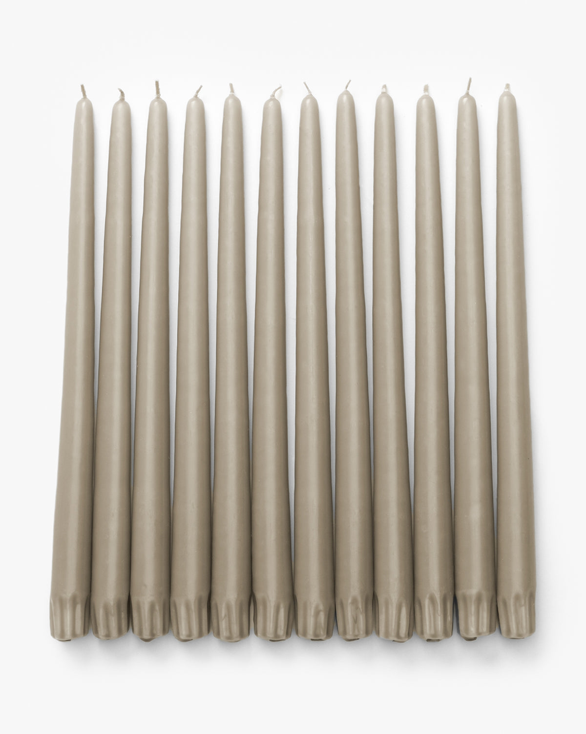 Taupe Taper Candles (Set of 12)