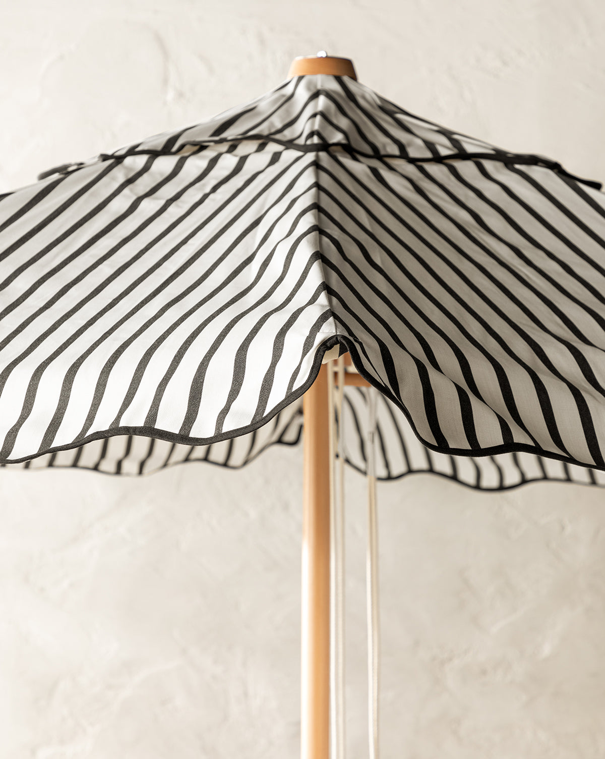 The Market Umbrella in Monaco Black Stripe