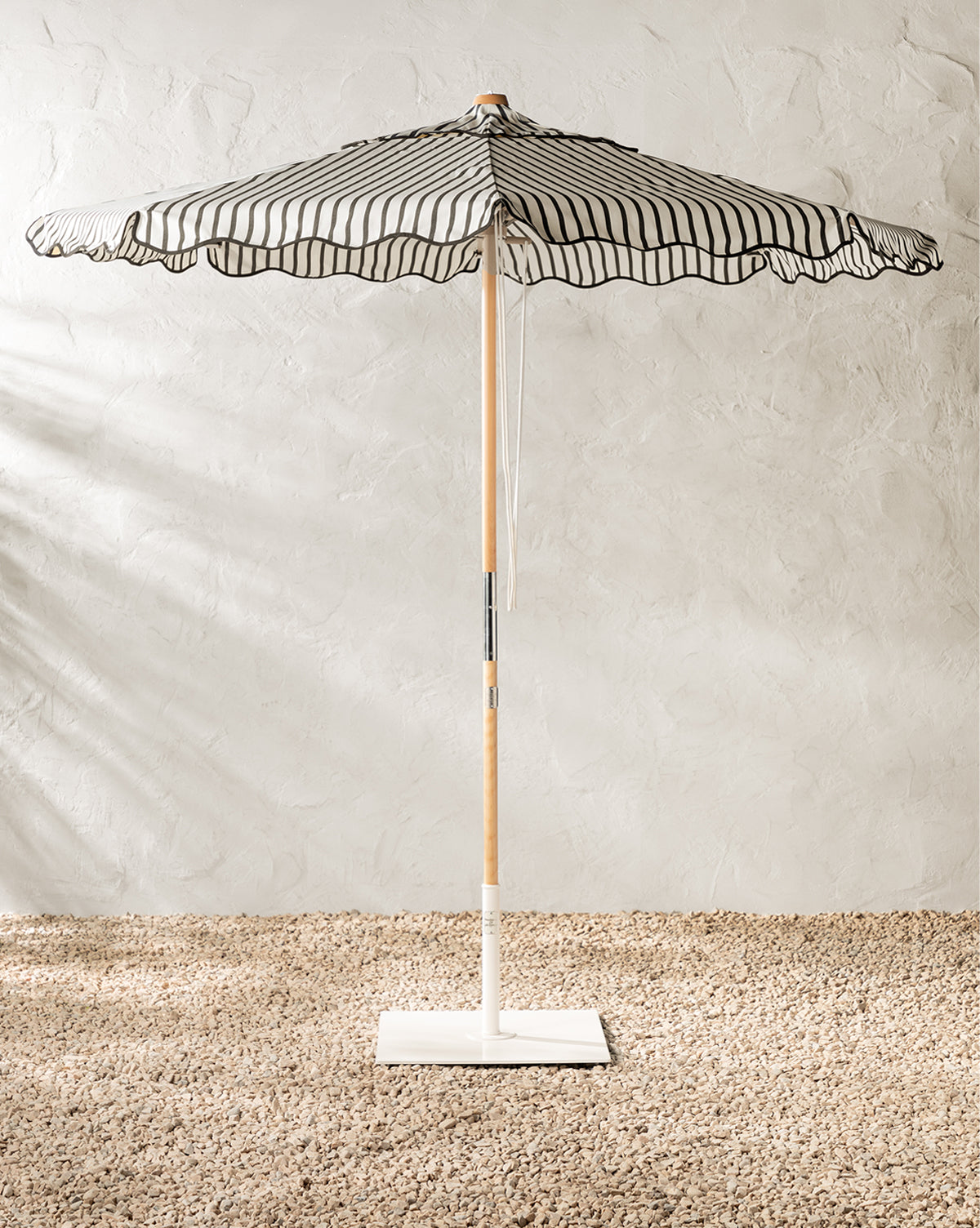 The Market Umbrella in Monaco Black Stripe