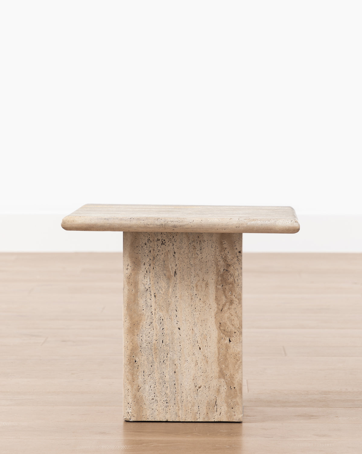 Travertine Side Table