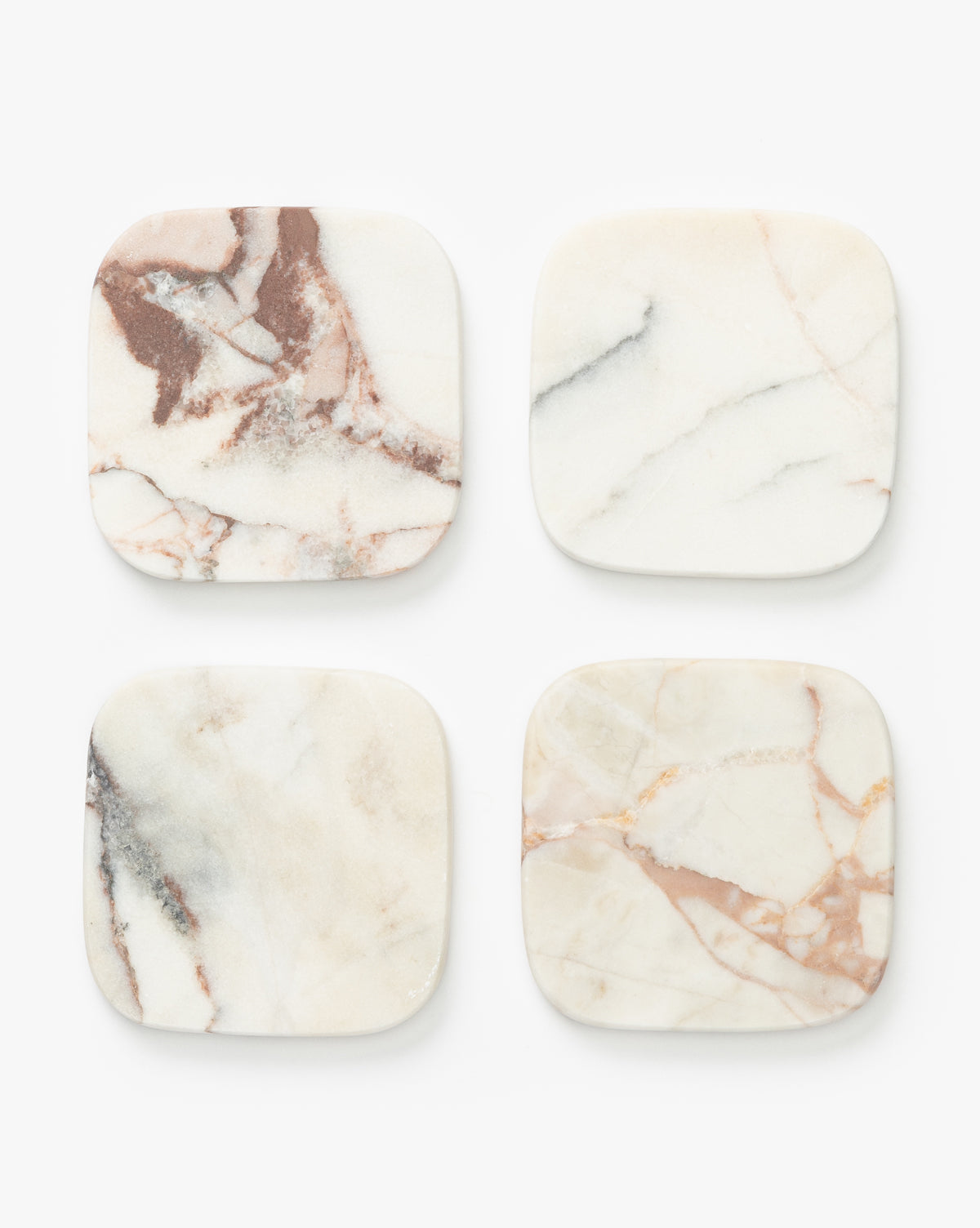 Verona Matte Marble Coasters (Set of 4)