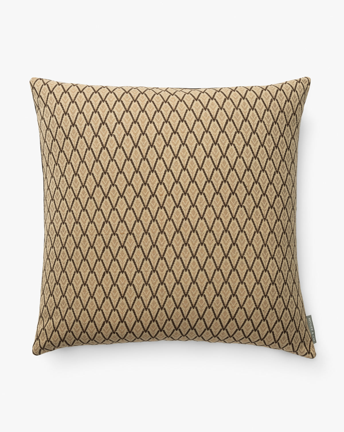 Vintage Brown & Tan Diamond Design Pillow Cover