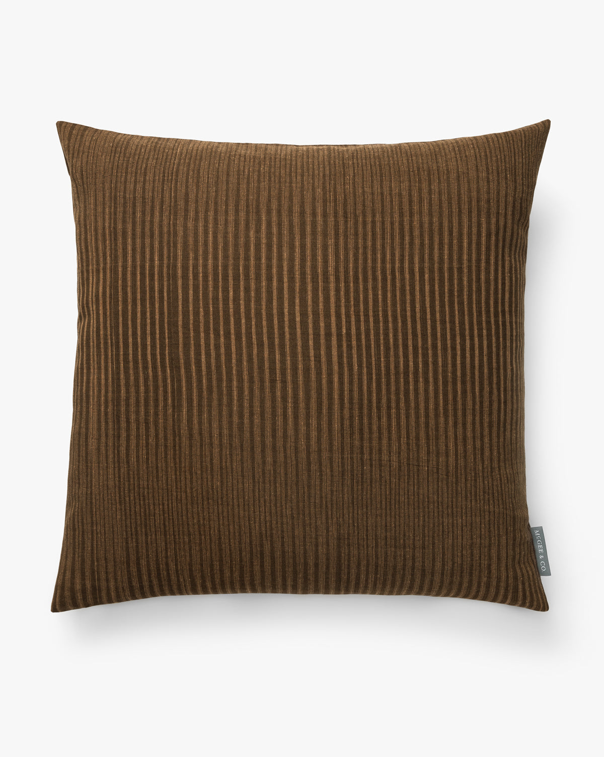 Vintage Brown on Brown Stripe Pillow Cover