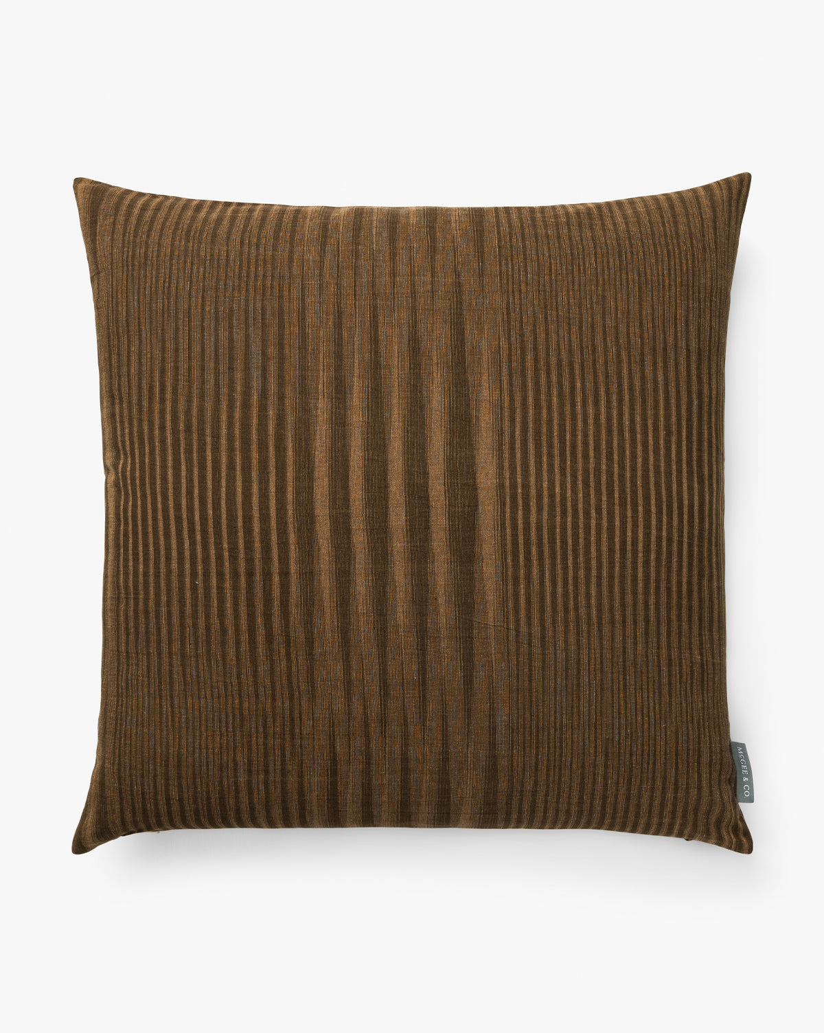 Vintage Brown on Brown Stripe Pillow Cover