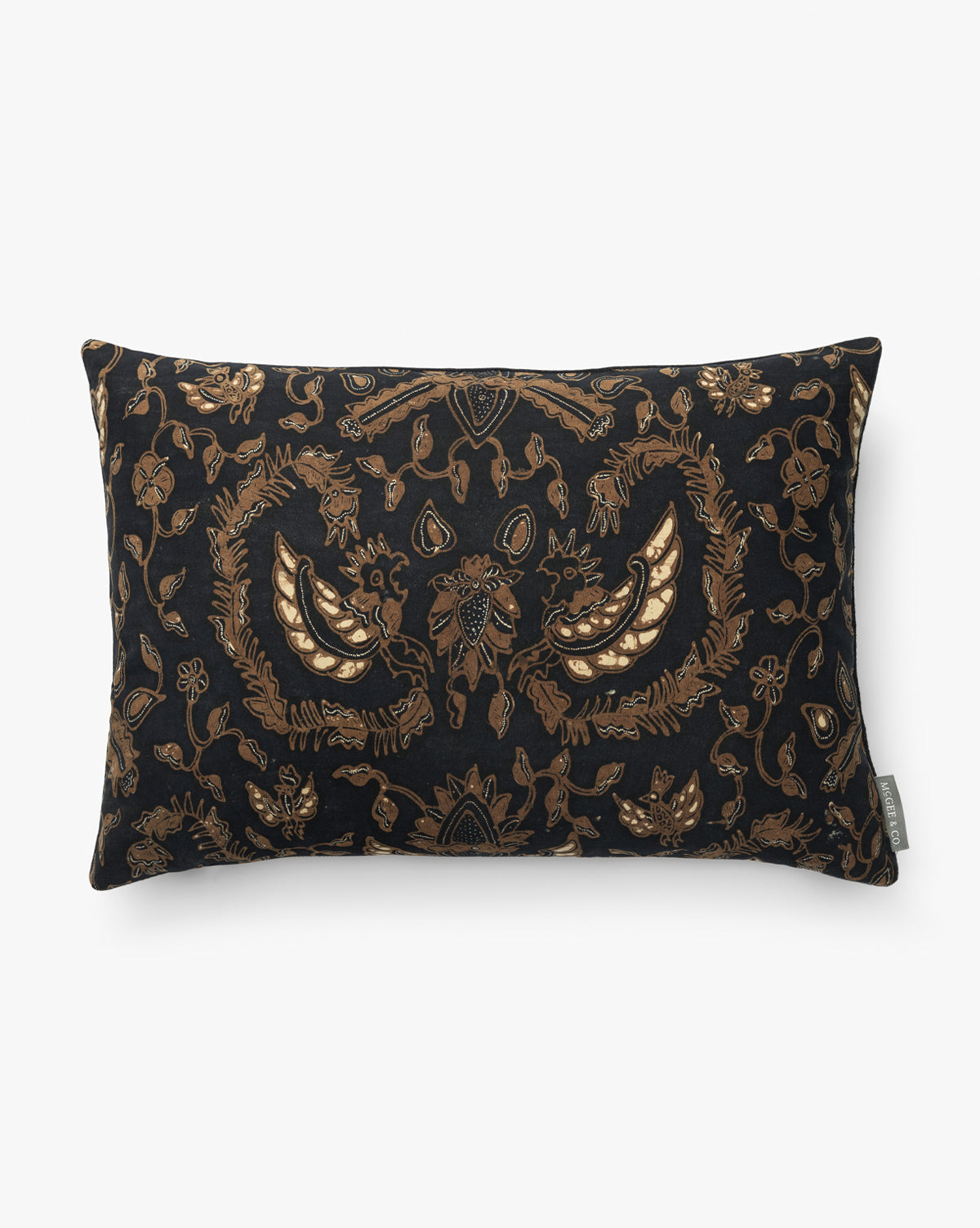 Vintage Navy & Gold Vines Pillow Cover