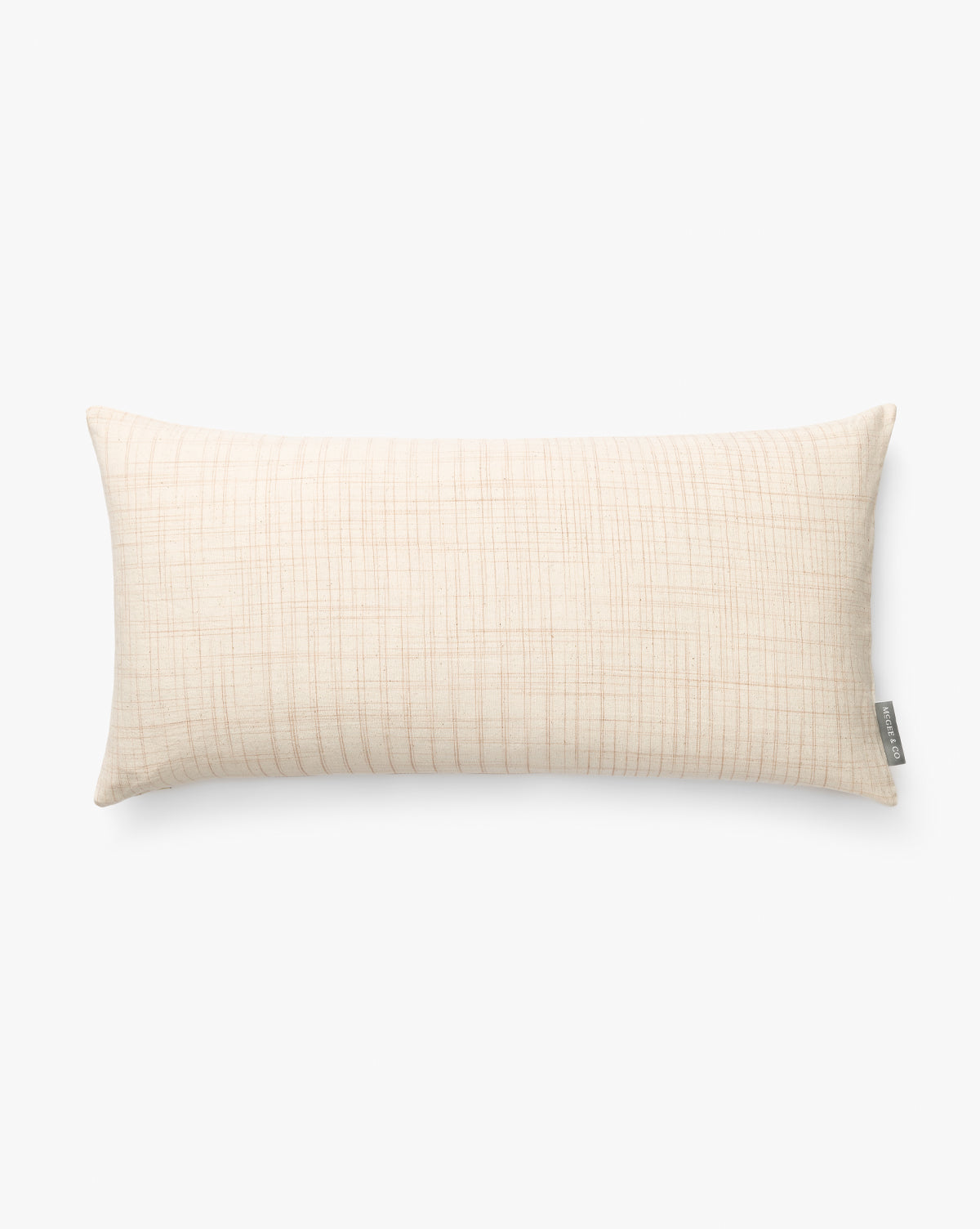 Vintage Neutral Crosscheck Pillow Cover