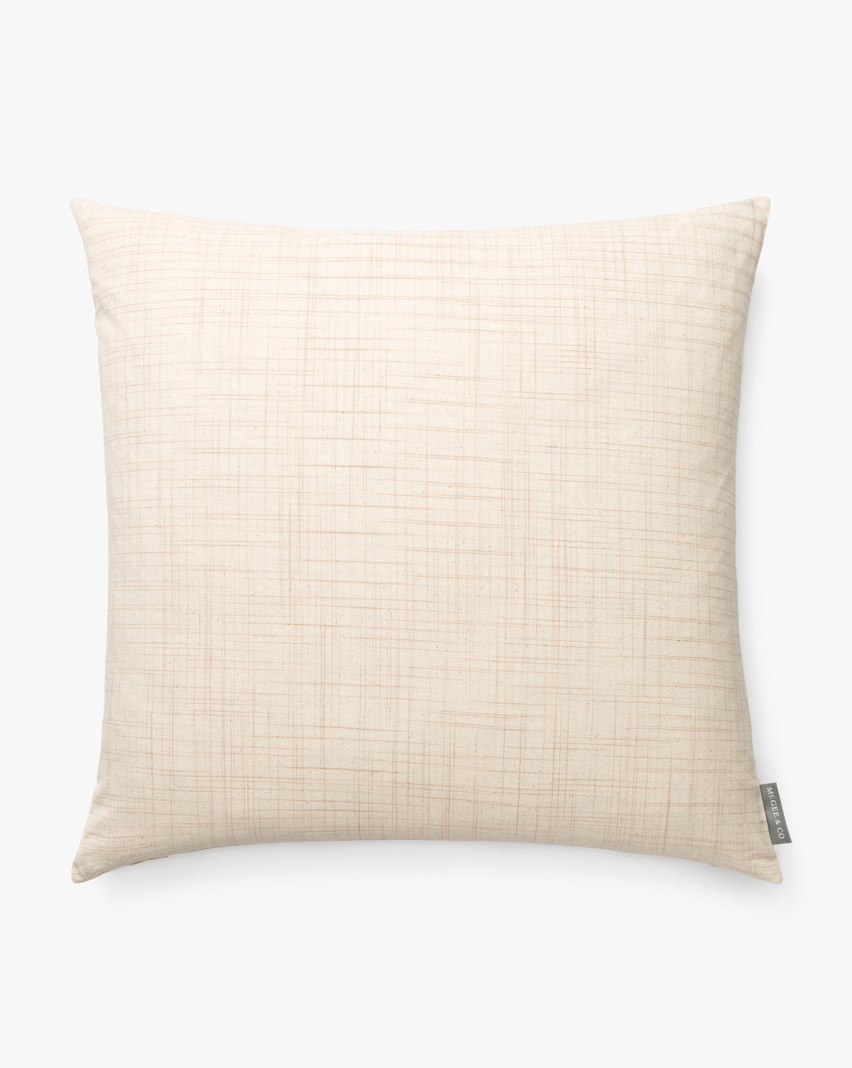 Vintage Neutral Crosscheck Pillow Cover