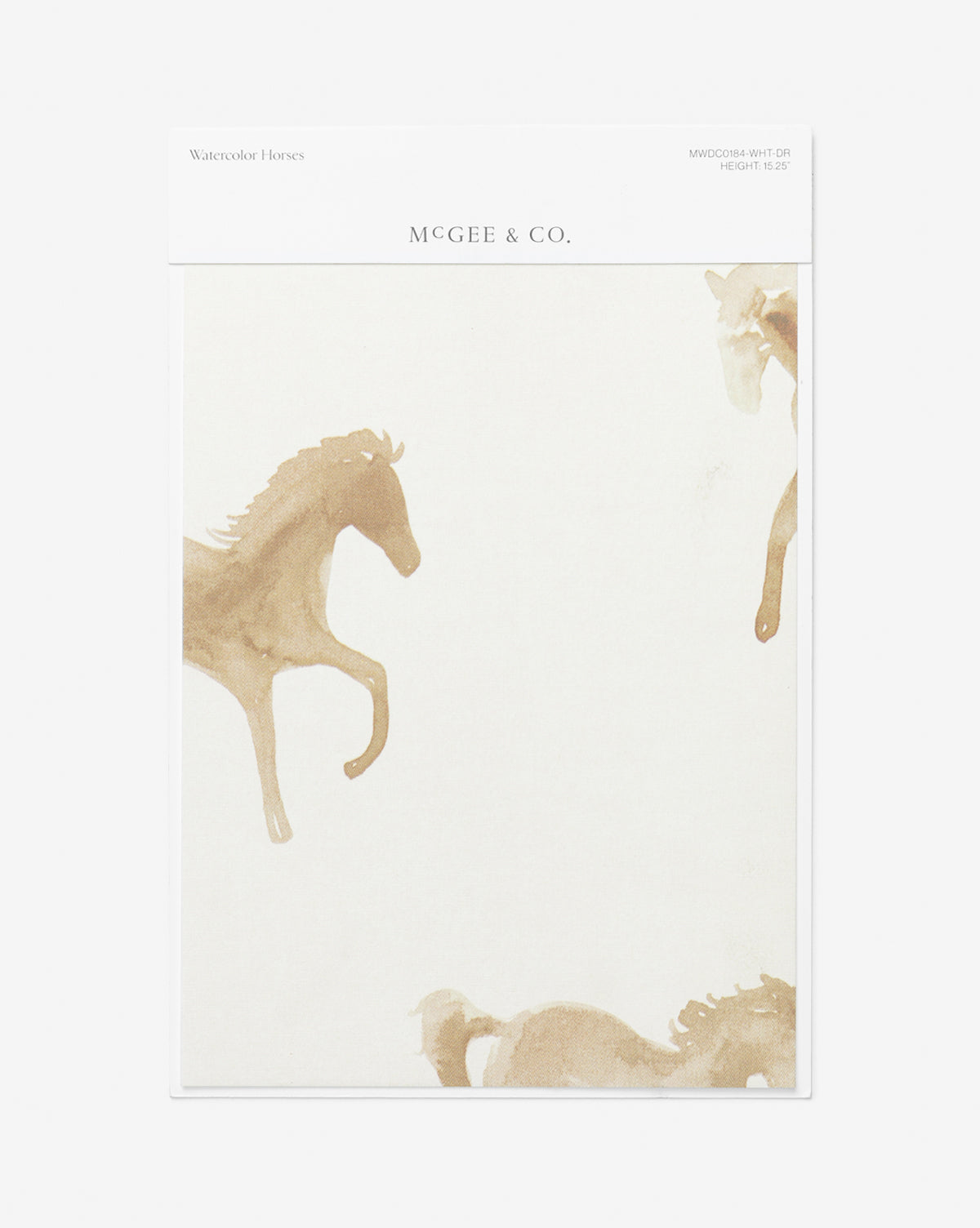 Watercolor Horses Wallpaper Swatch