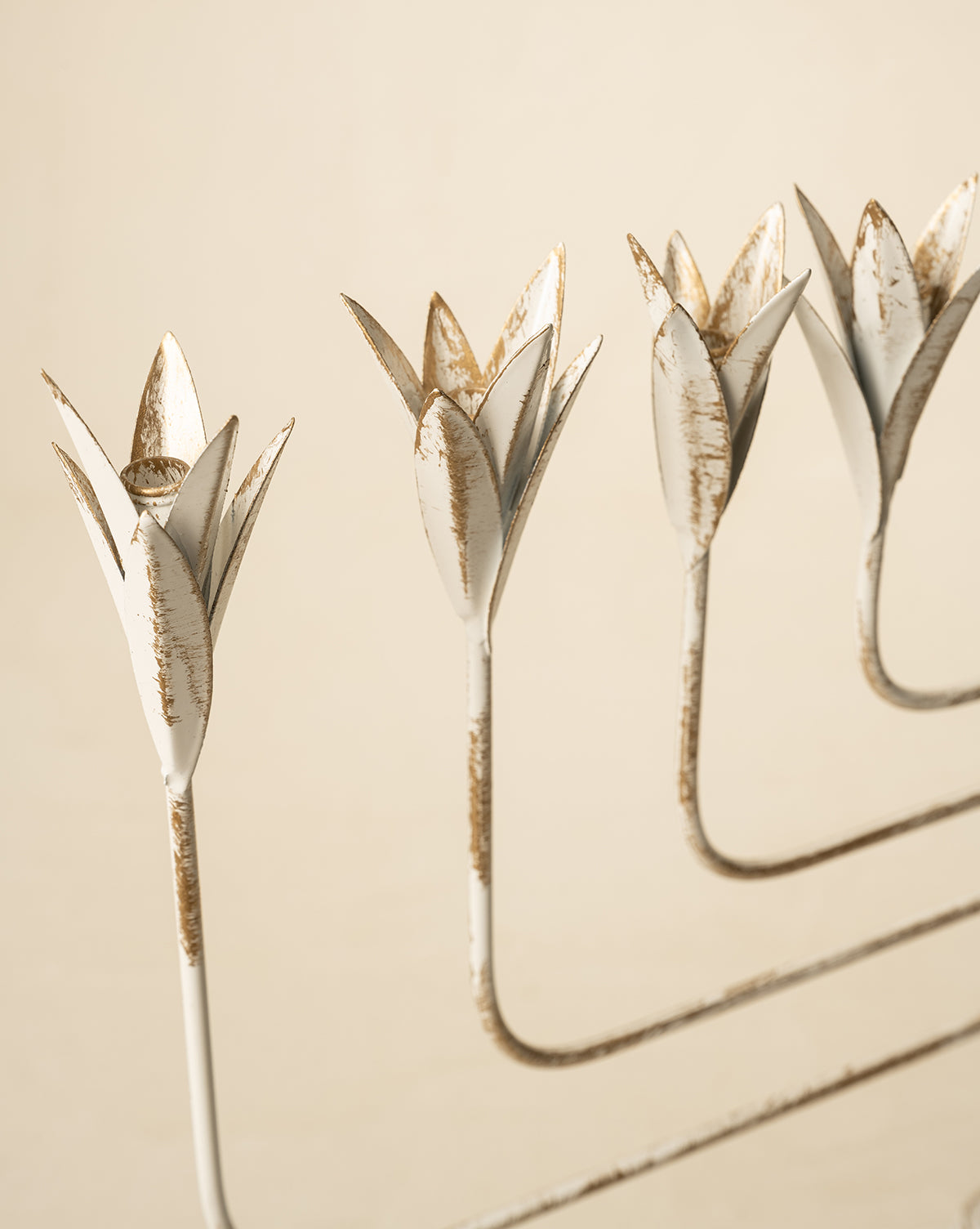 White Leaf Menorah