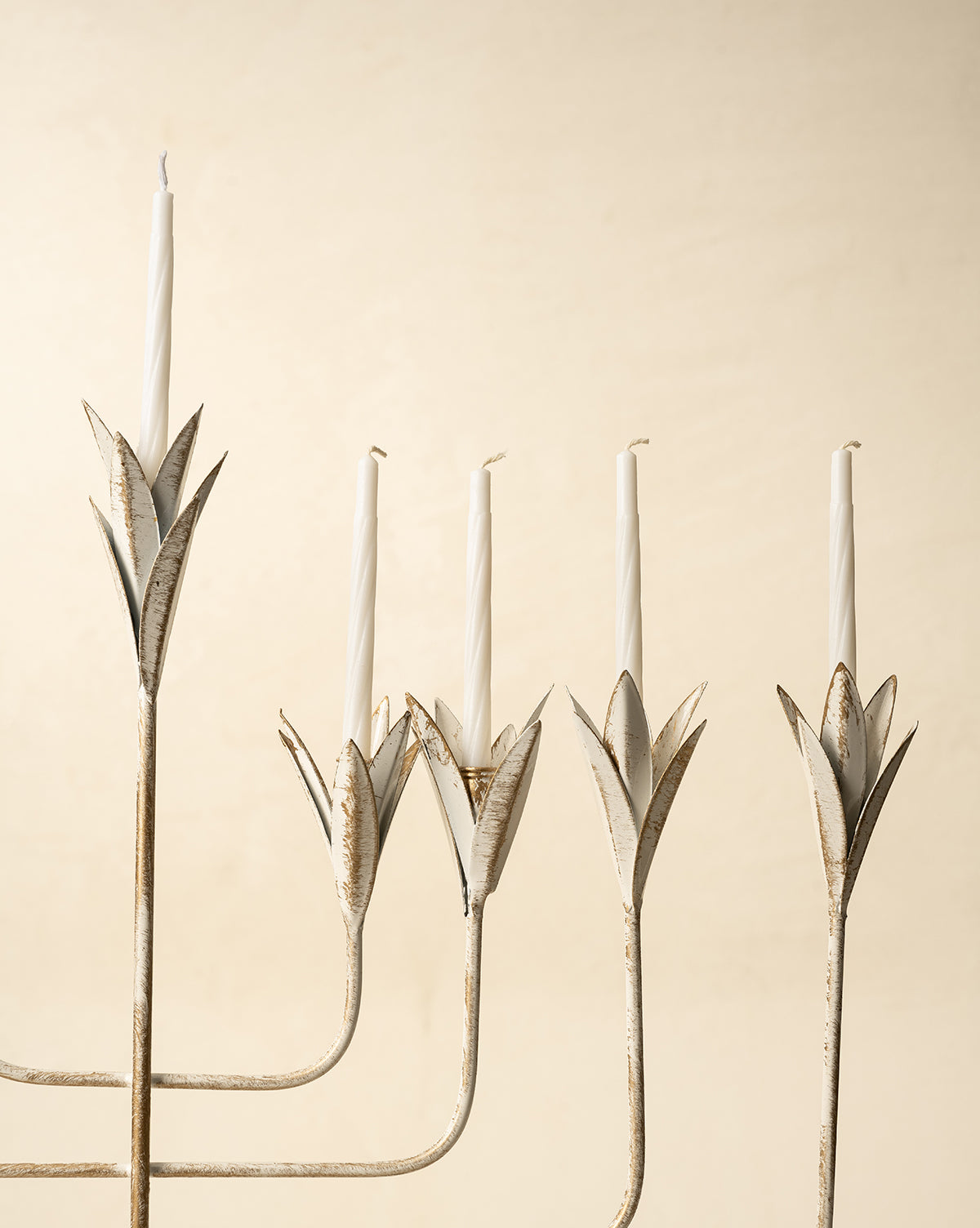 White Leaf Menorah