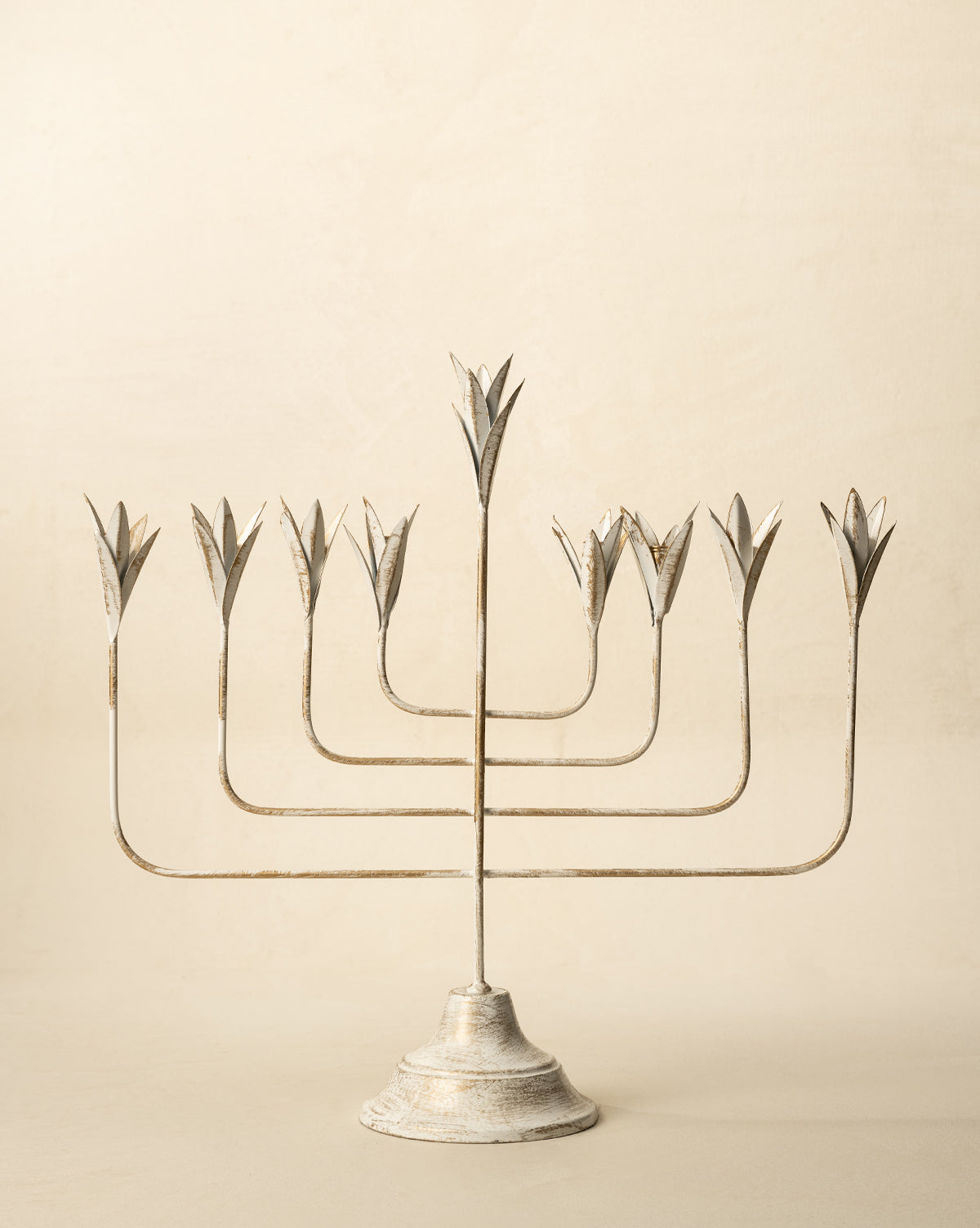 White Leaf Menorah