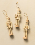 Wooden Nutcracker Ornaments (Set of 3)