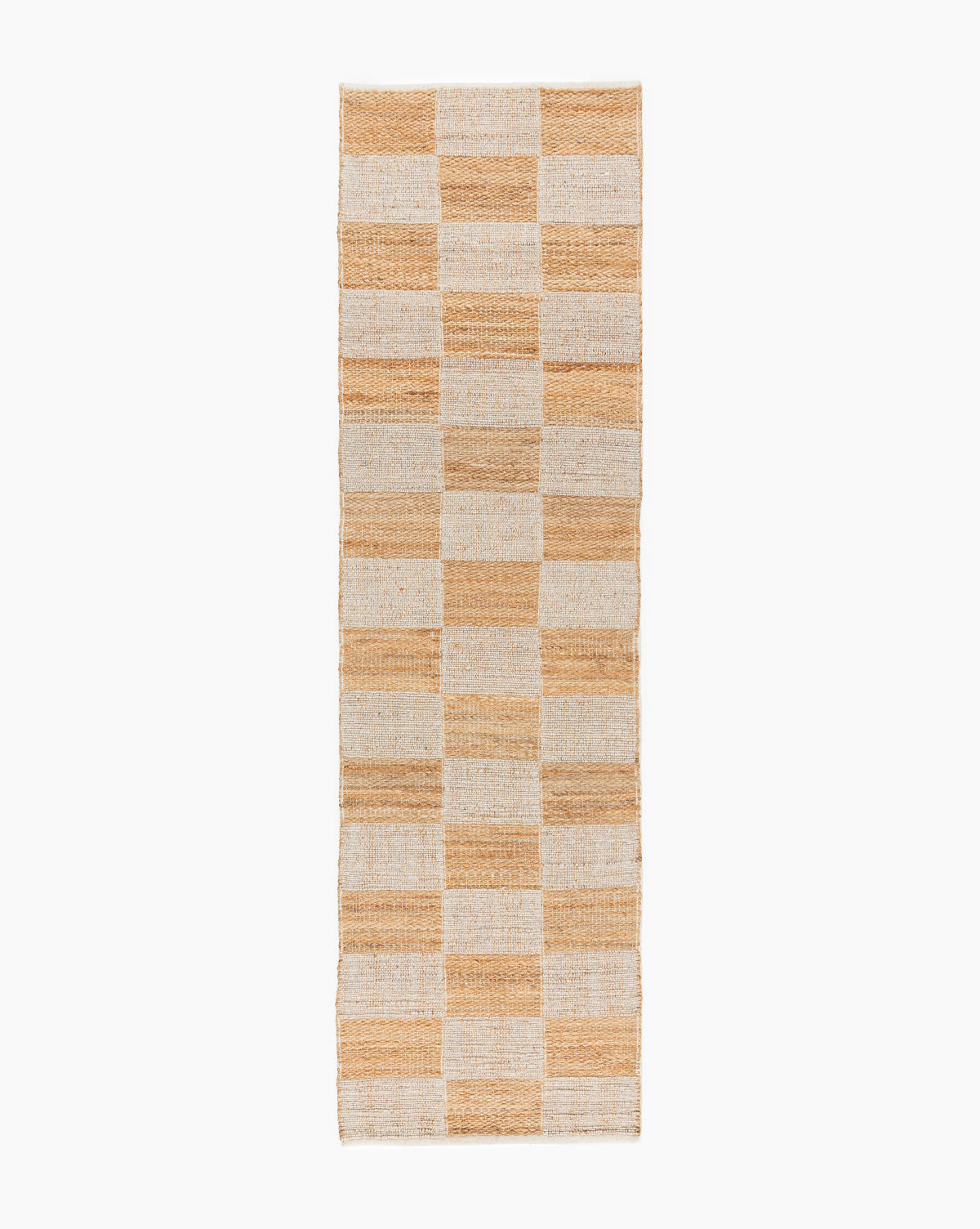 Wool & Jute Handwoven Checkered Rug