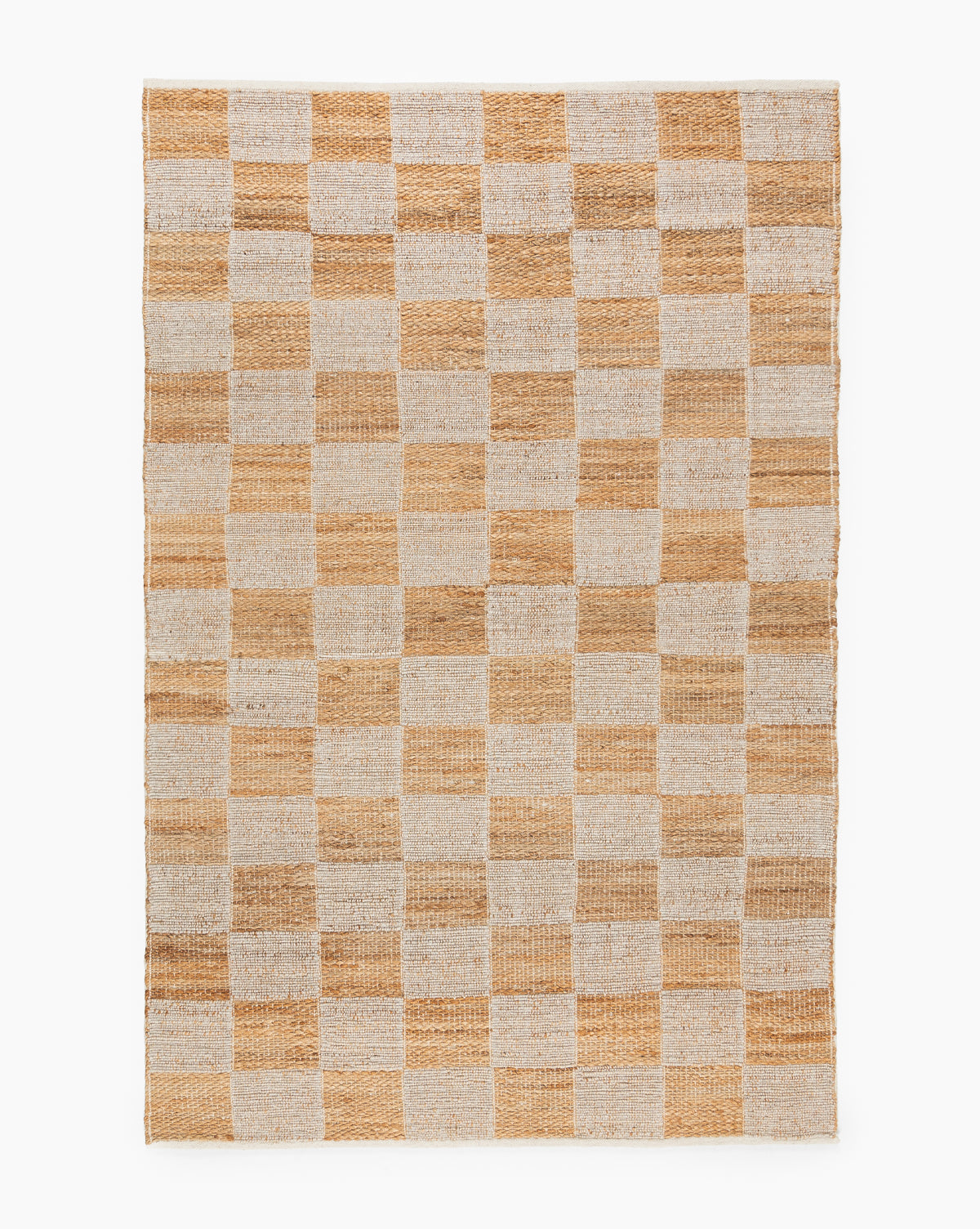 Wool & Jute Handwoven Checkered Rug