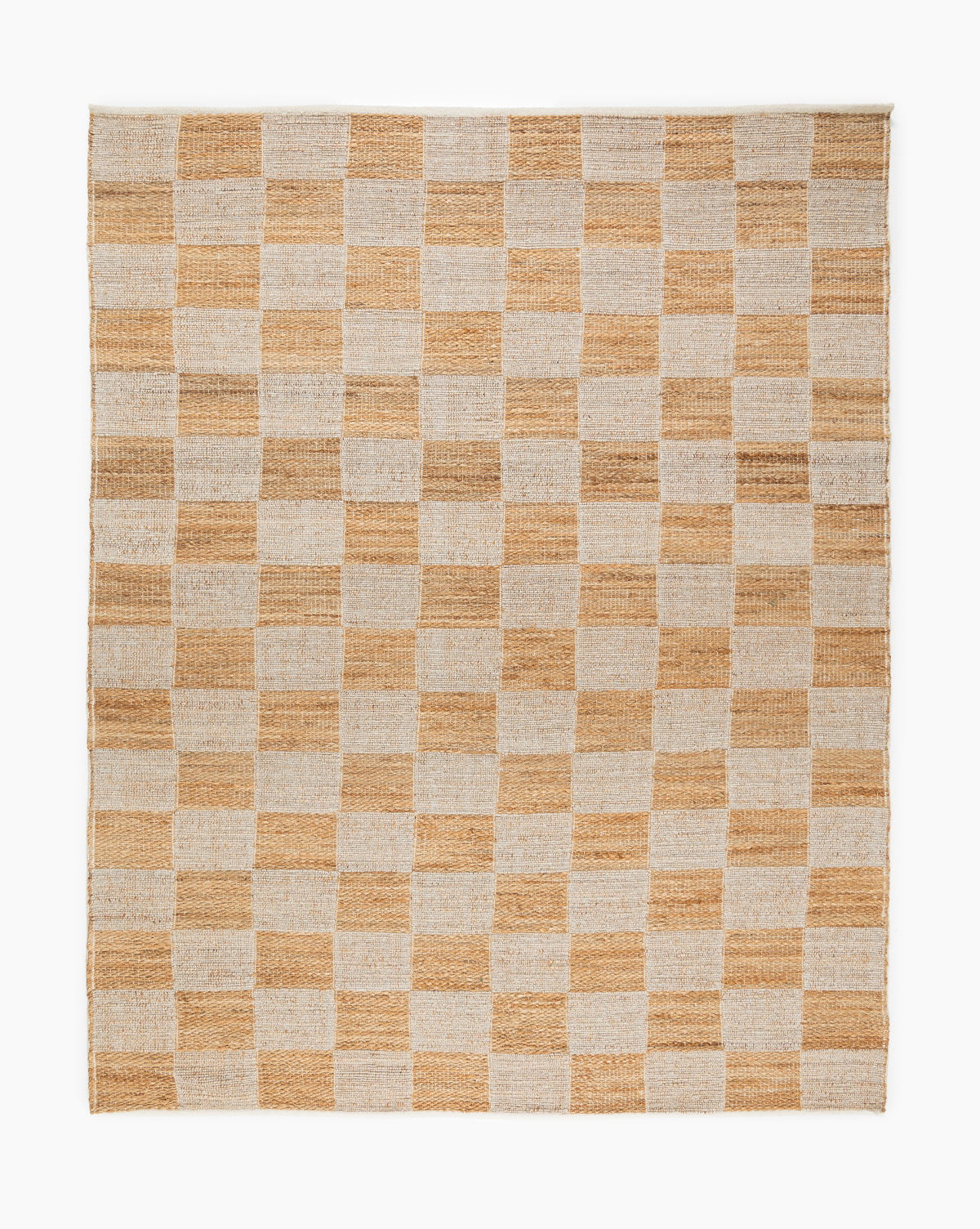 Wool & Jute Handwoven Checkered Rug