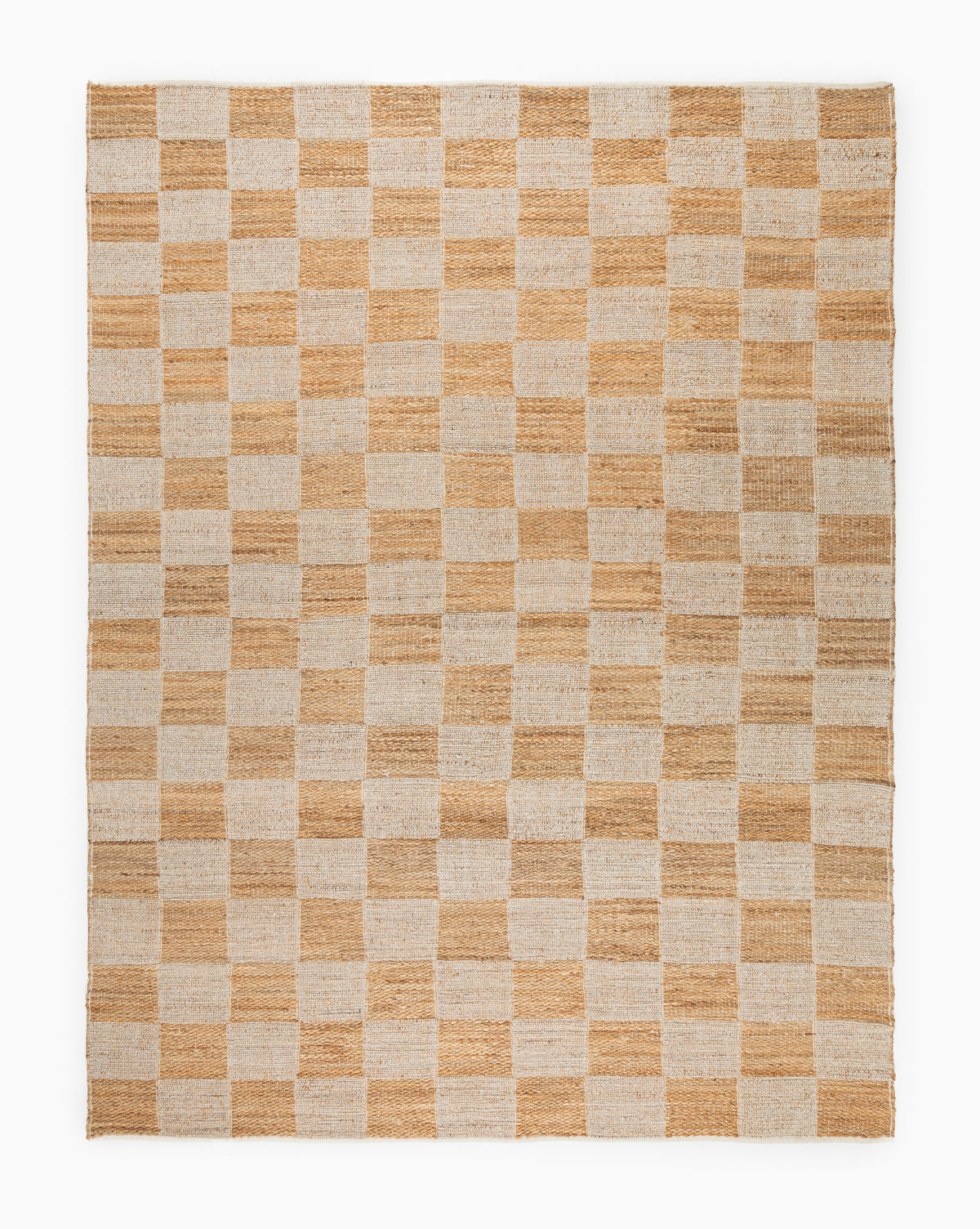 Wool & Jute Handwoven Checkered Rug