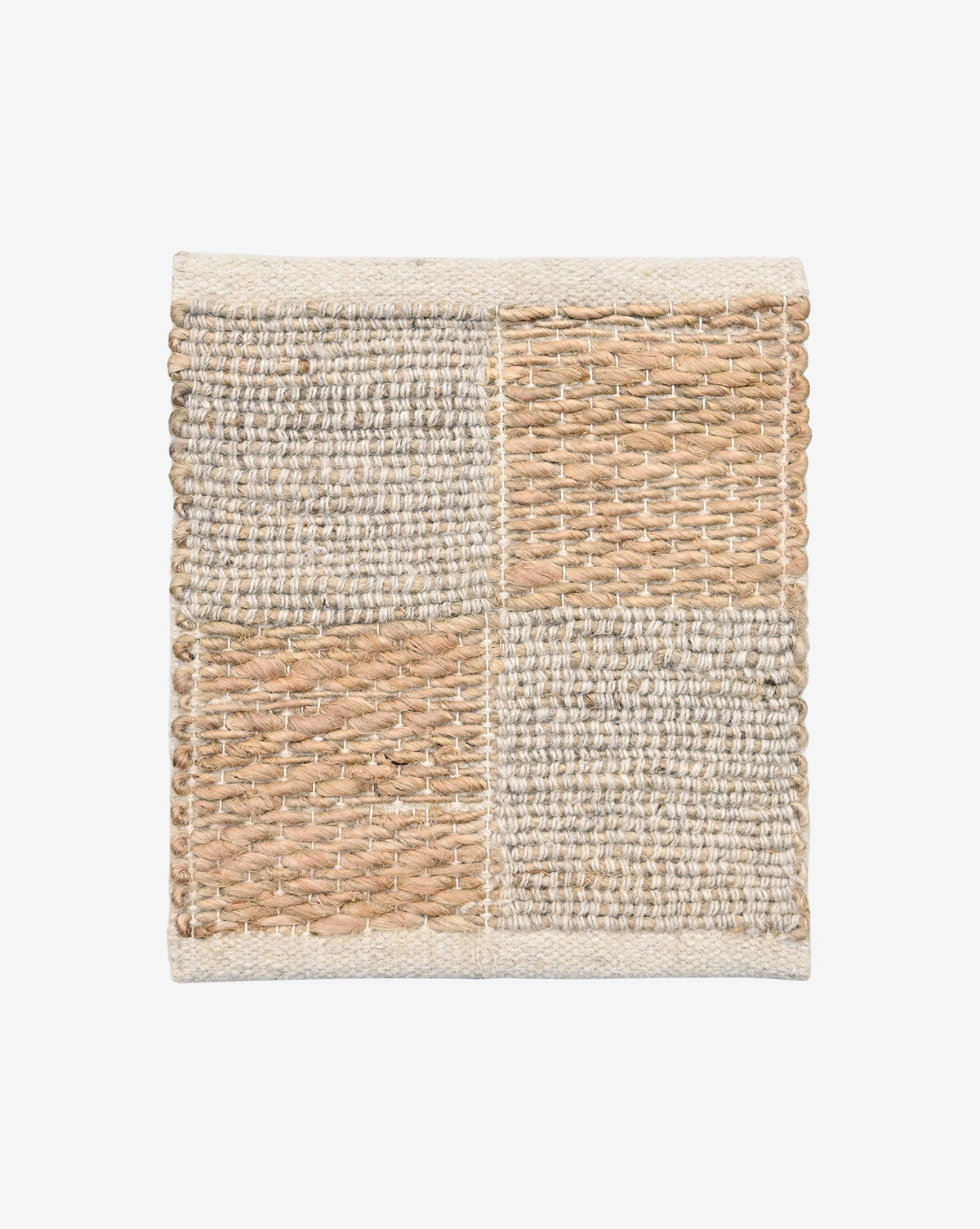 Wool & Jute Handwoven Checkered Rug Swatch