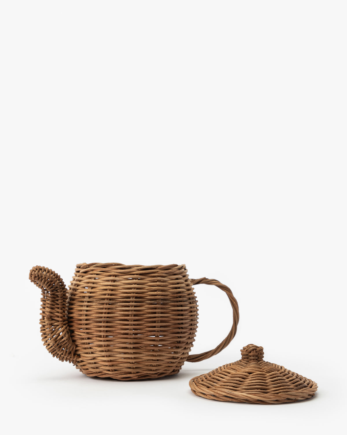 Woven Rattan Play Tea Set (Set of 7)