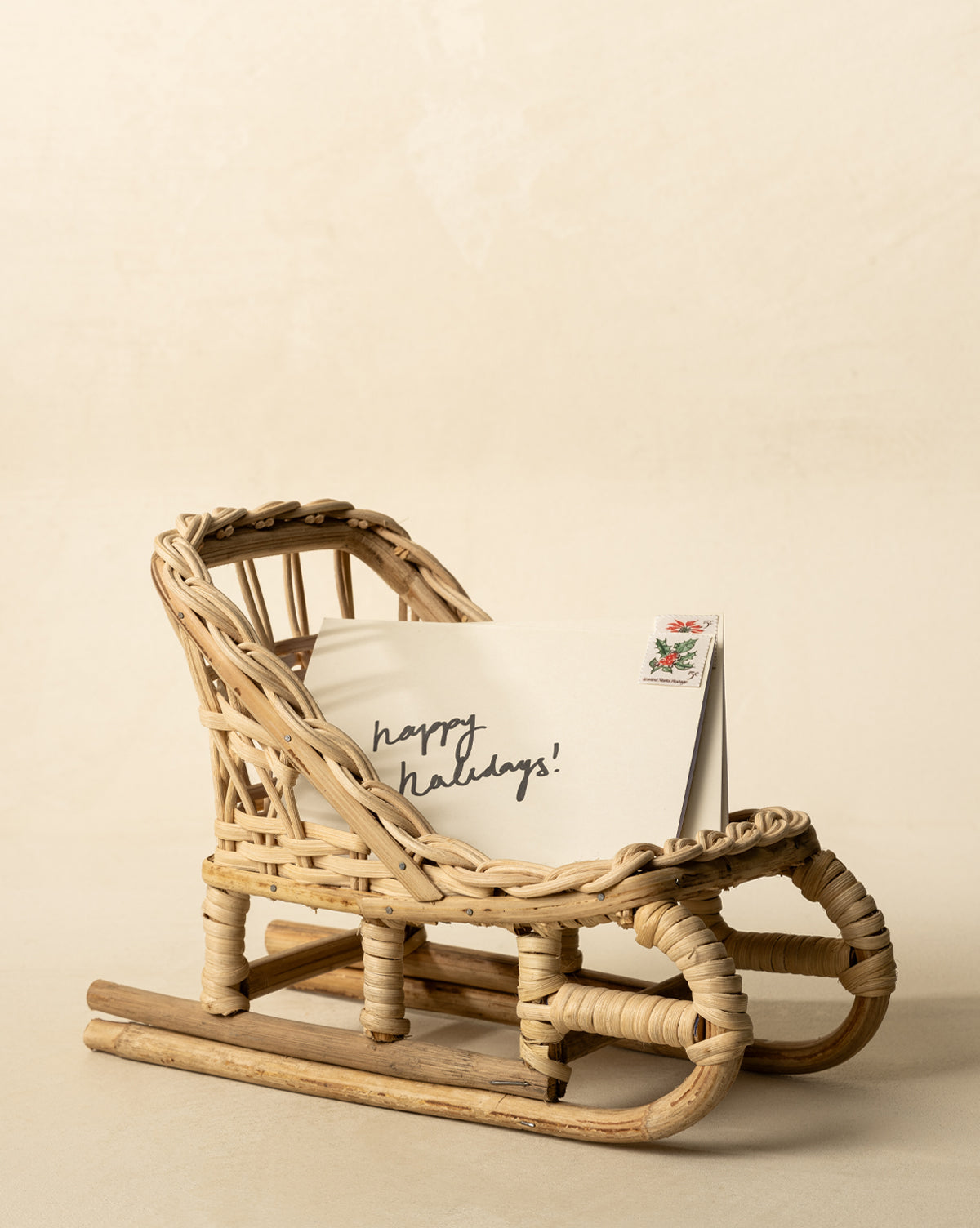 Woven Rattan Sleigh