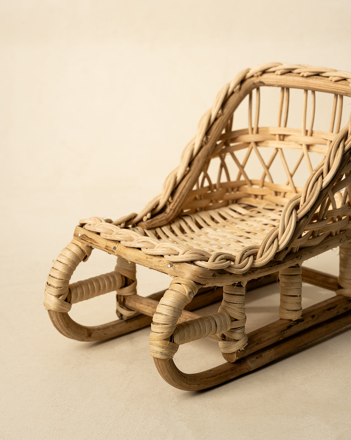 Woven Rattan Sleigh