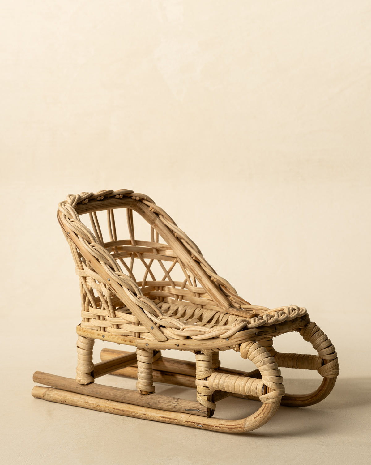 Woven Rattan Sleigh