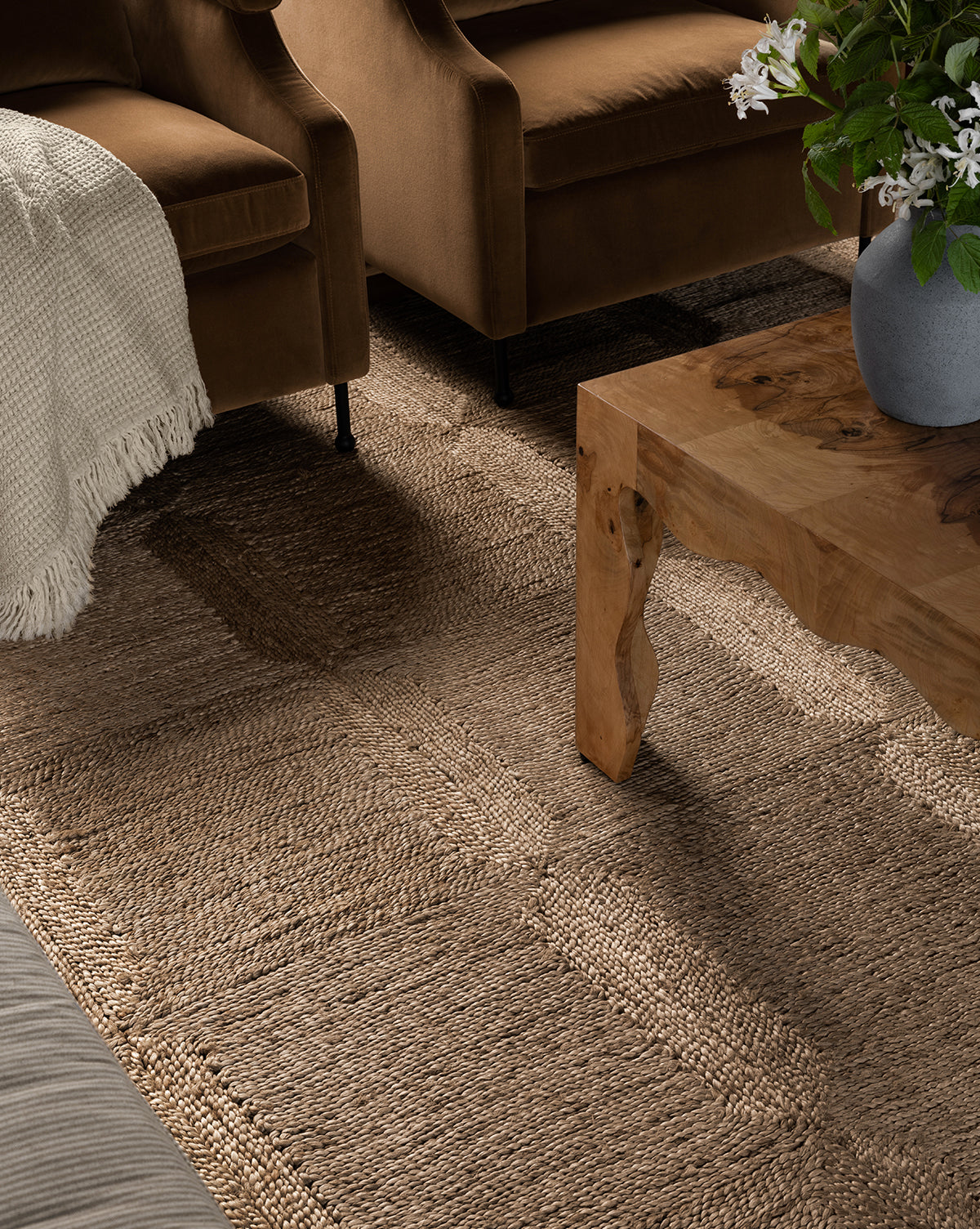 Pieced Handwoven Jute Rug