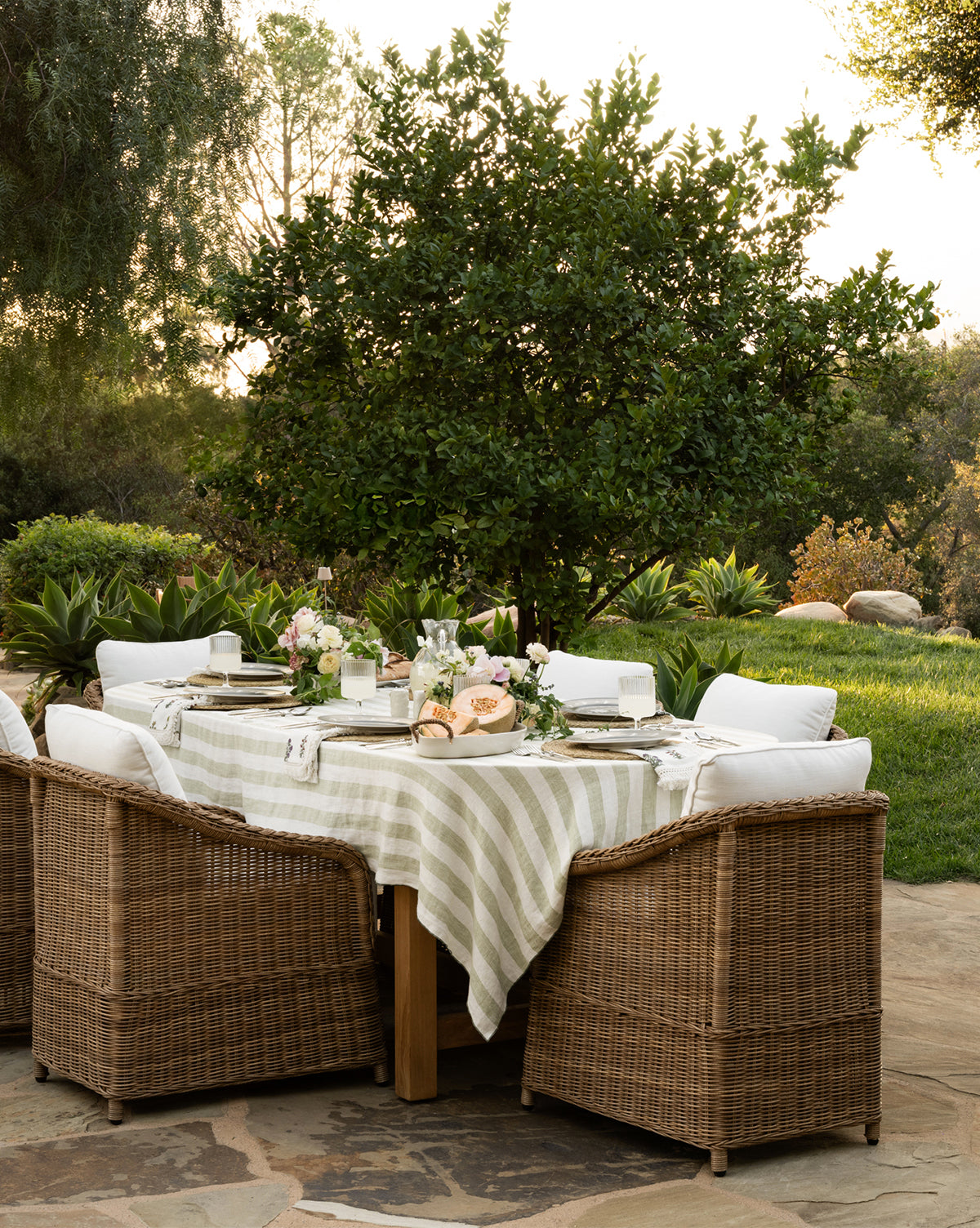 Melrose Striped Tablecloth