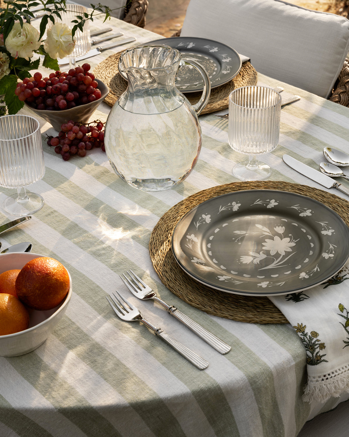 Melrose Striped Tablecloth