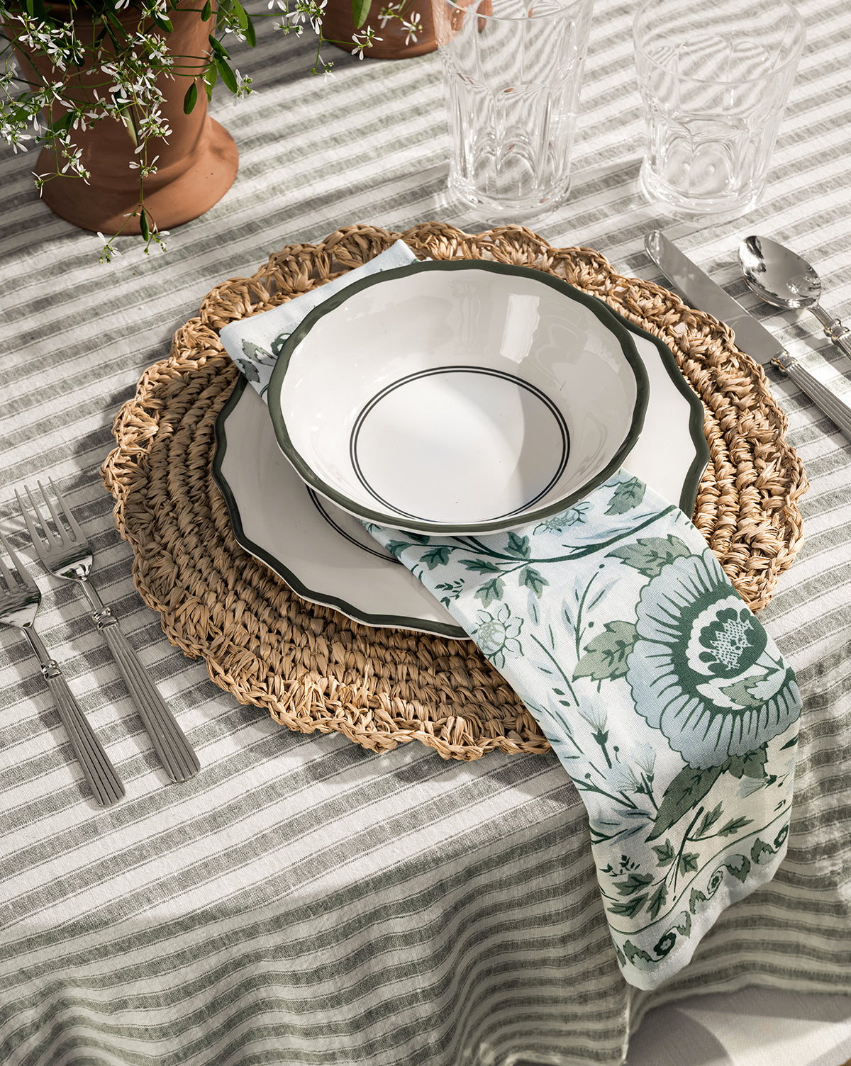 Larkin Stripe Tablecloth