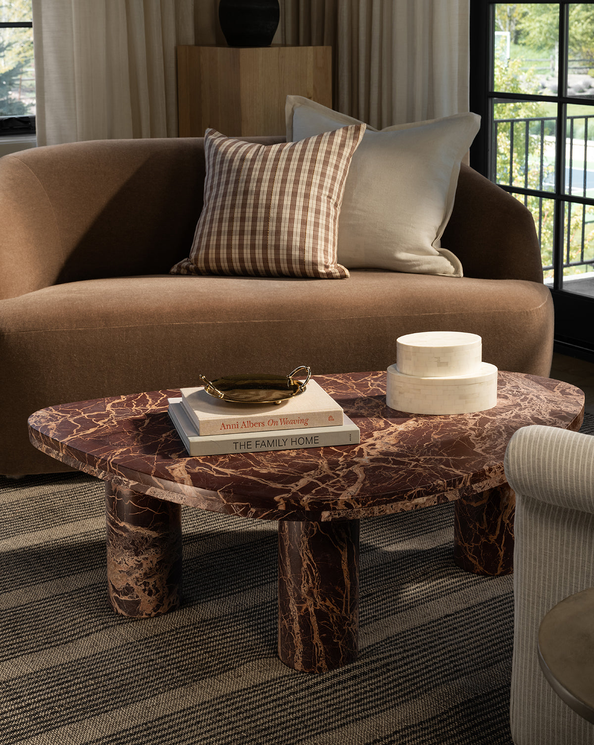 Merlot Marble Coffee Table