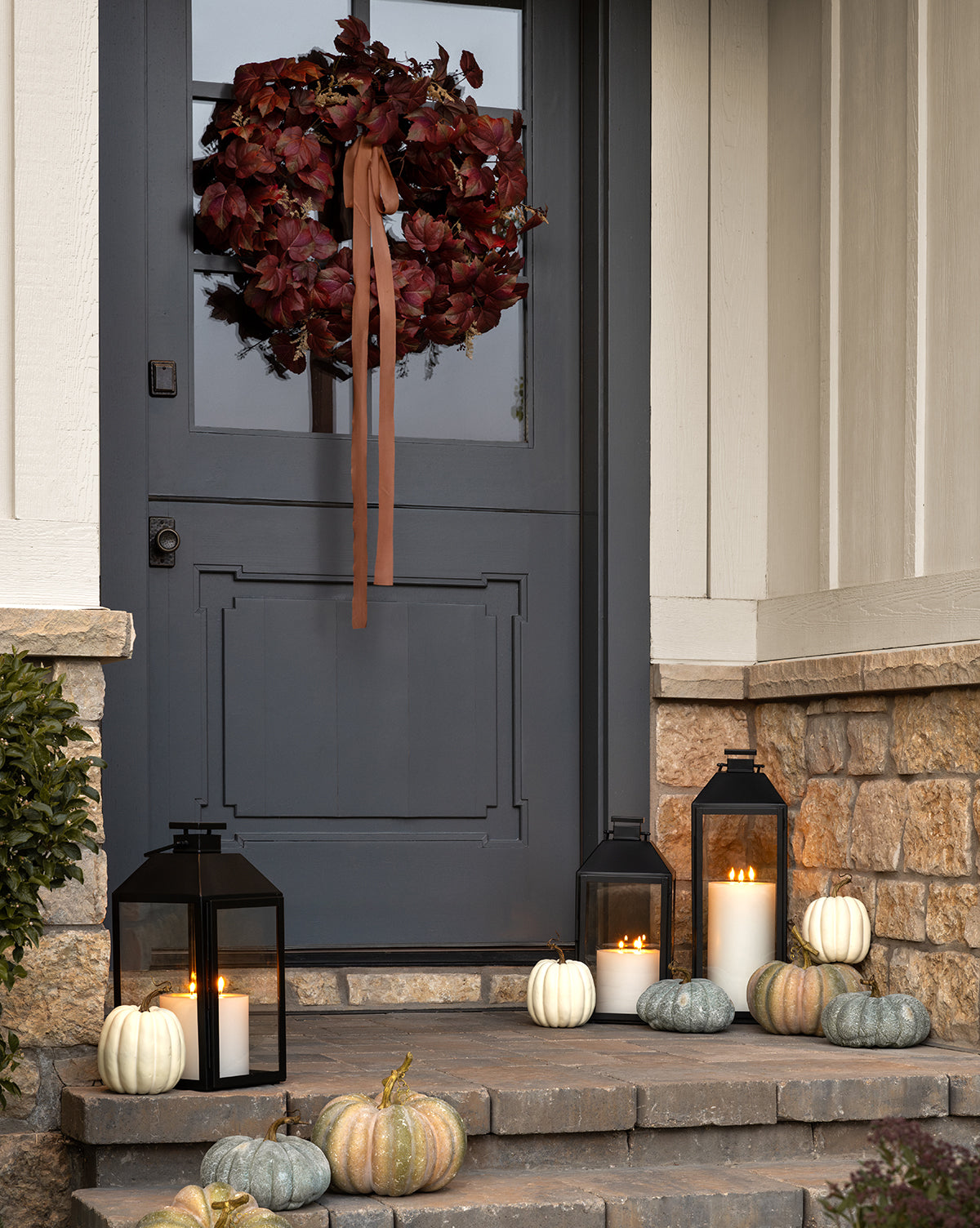 Faux Autumn Grapevine Wreath