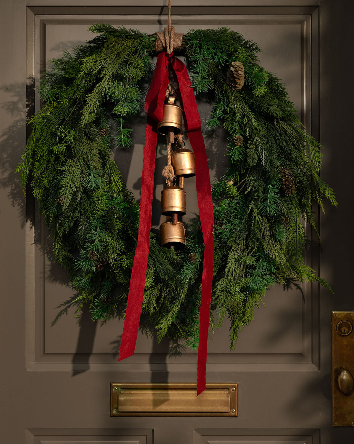 36" Faux Cedar & Pinecone Wreath