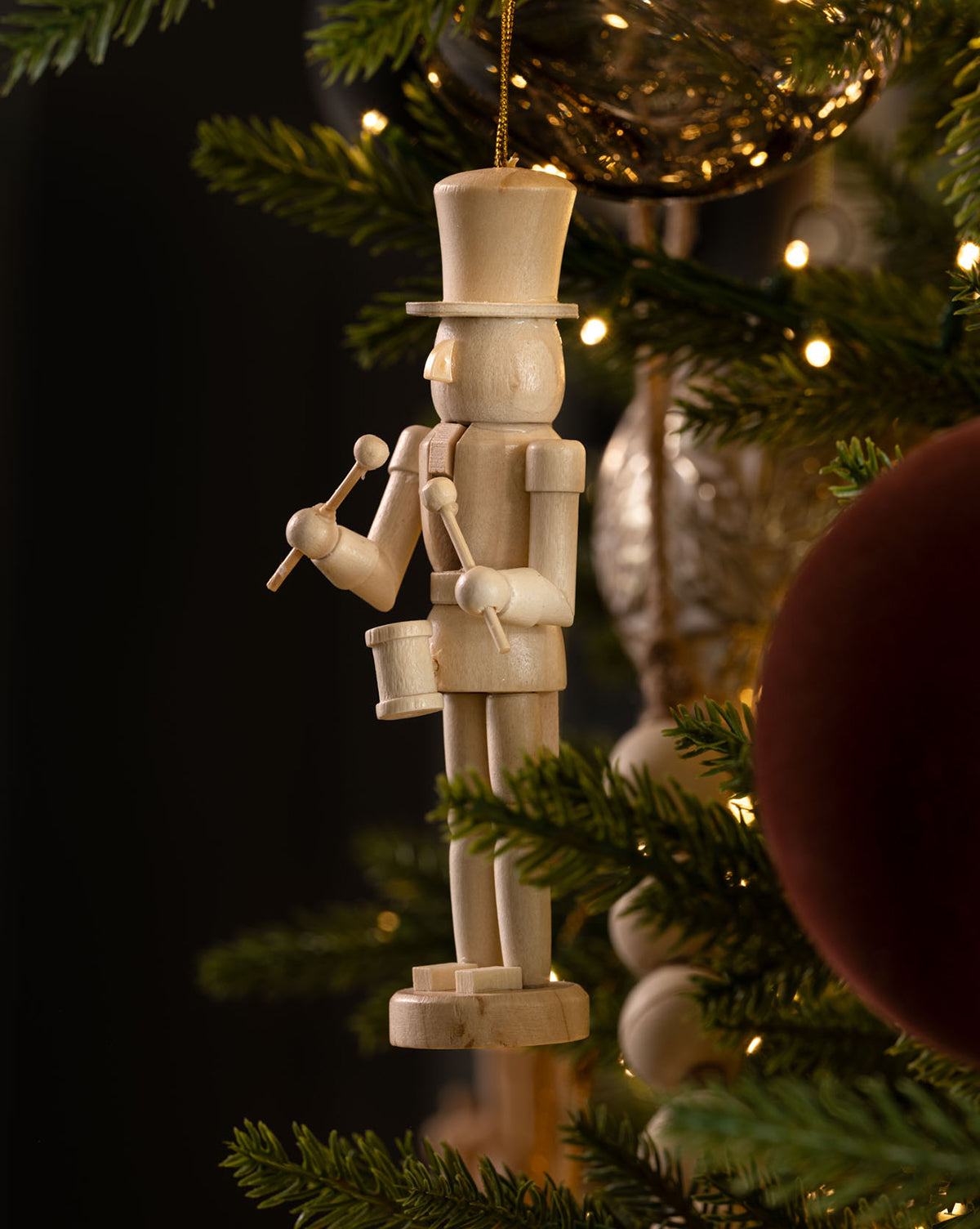 Wooden Nutcracker Ornaments (Set of 3)