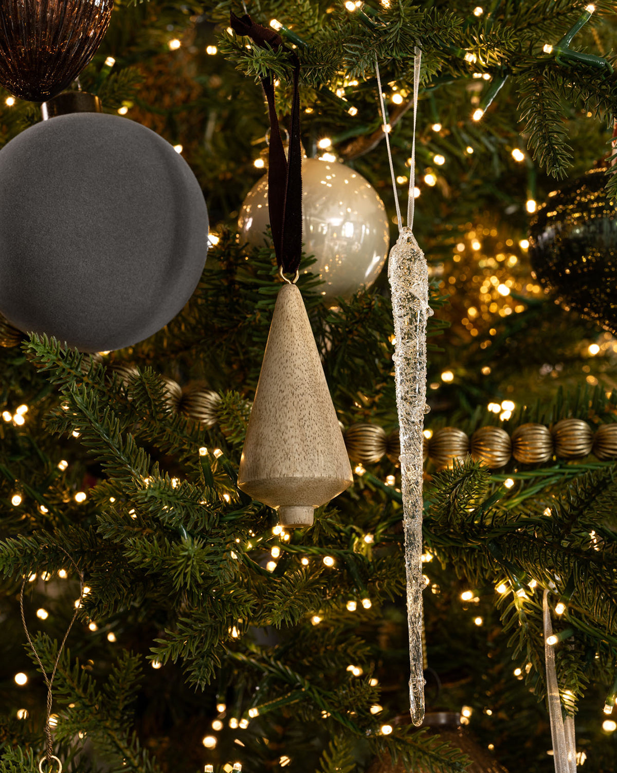 Frosted Icicle Ornaments (Set of 3)