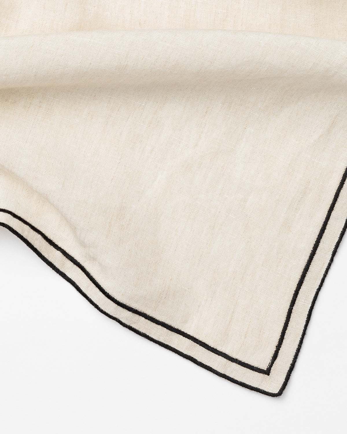 Bordered Linen Napkins (Set of 4)