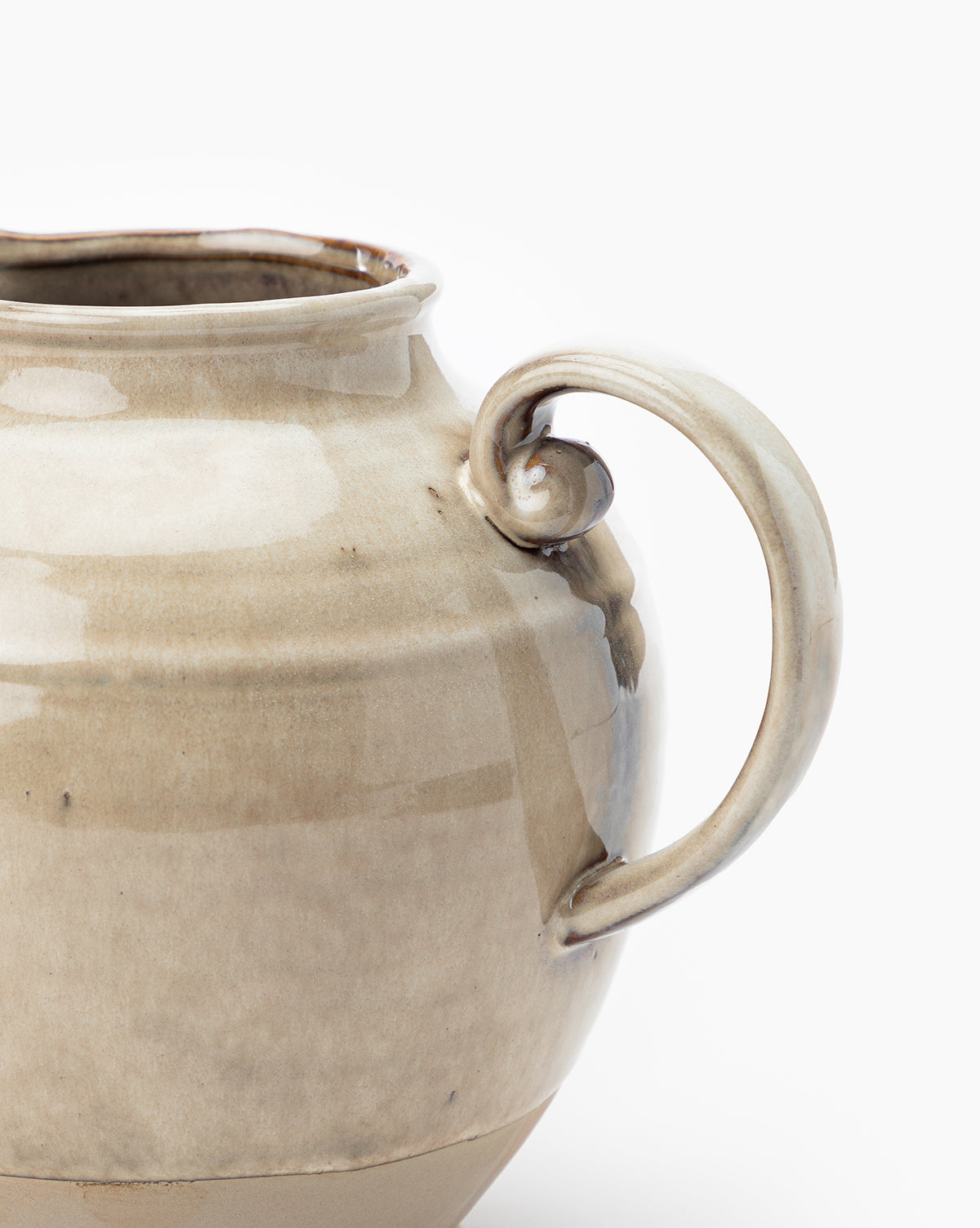 Brown Stoneware Pitcher