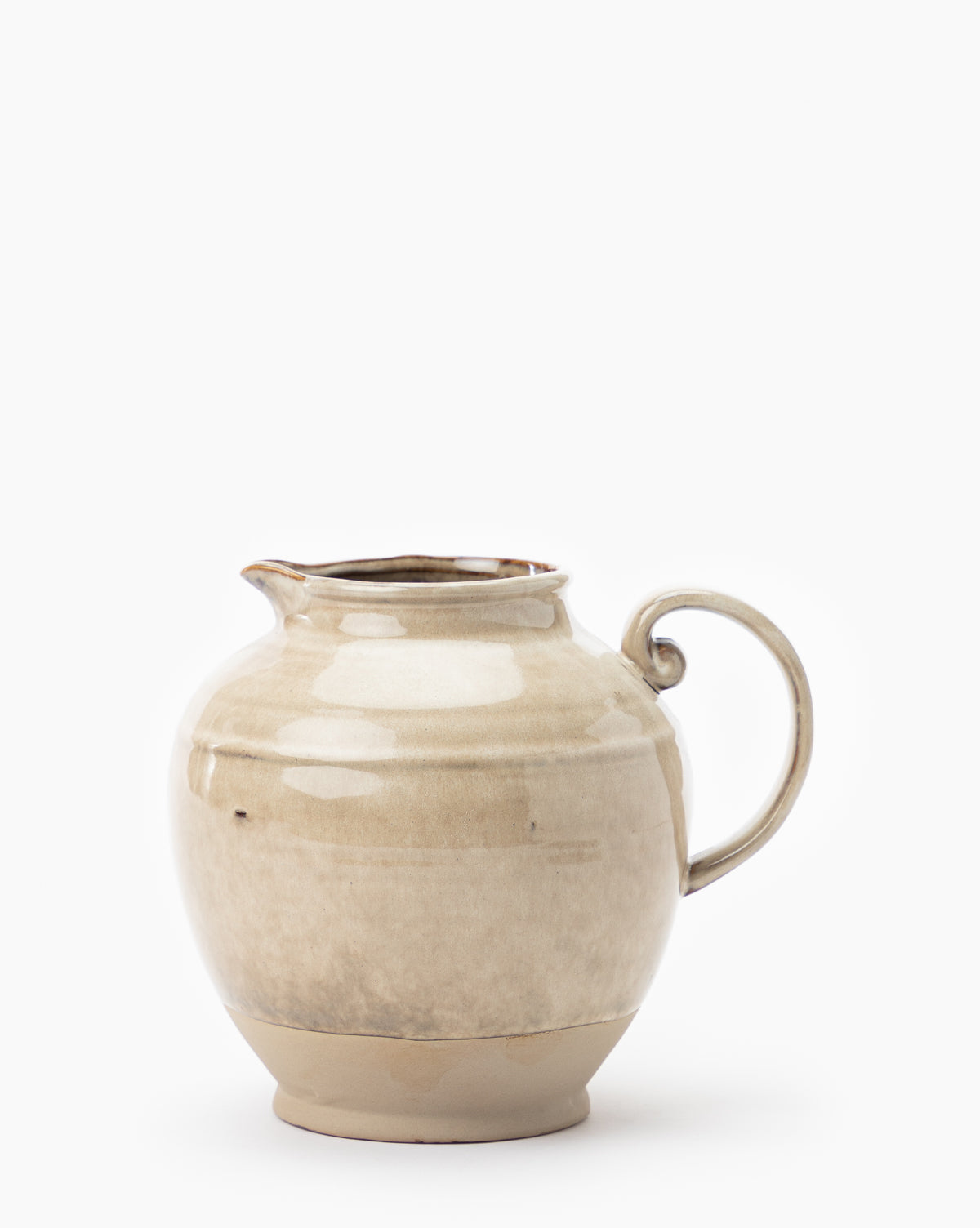 Brown Stoneware Pitcher