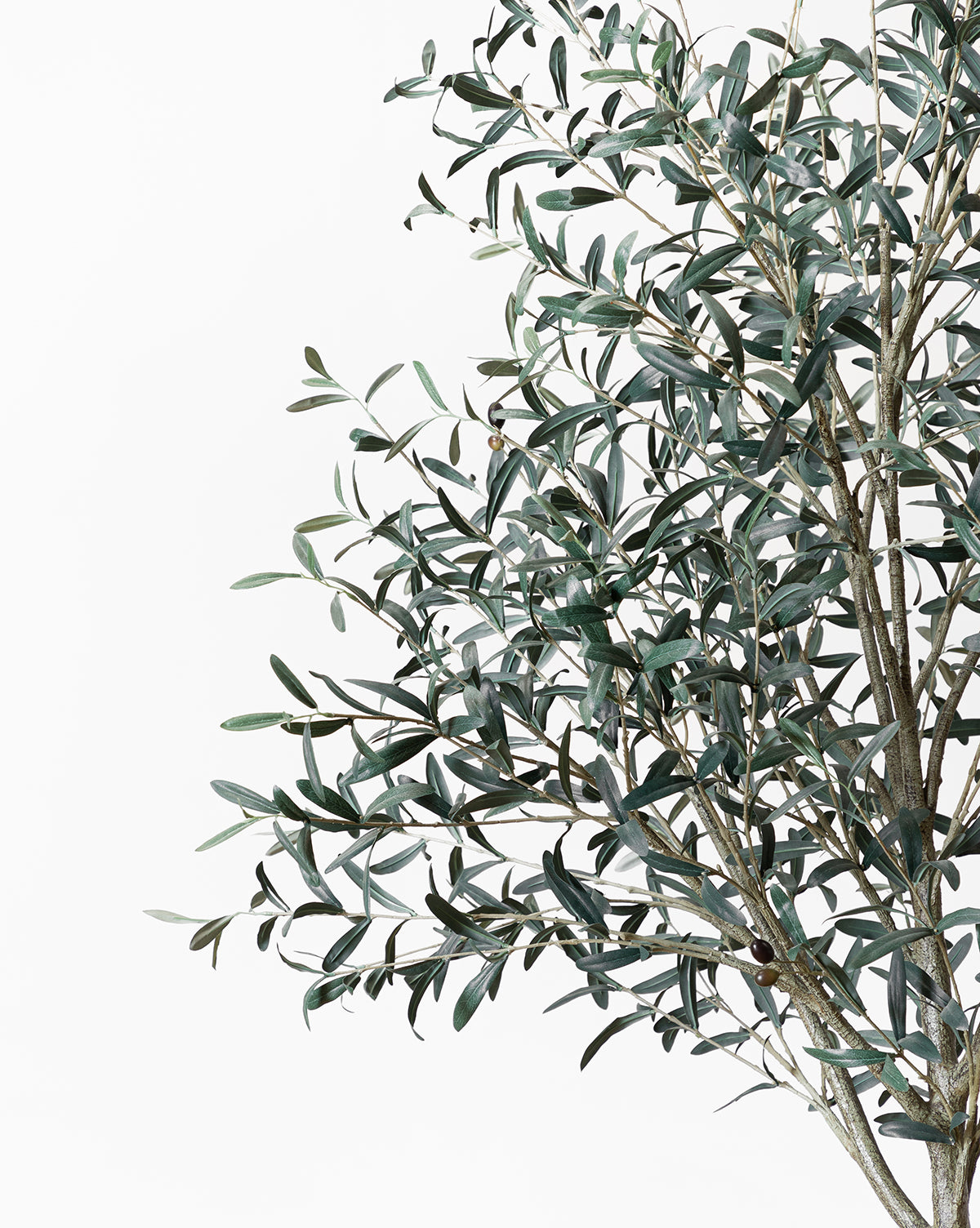 Faux 96" Olive Tree with Woven Pot