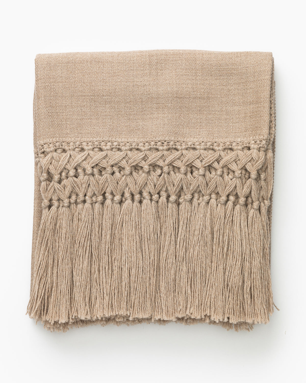 Fringed Alpaca Throw